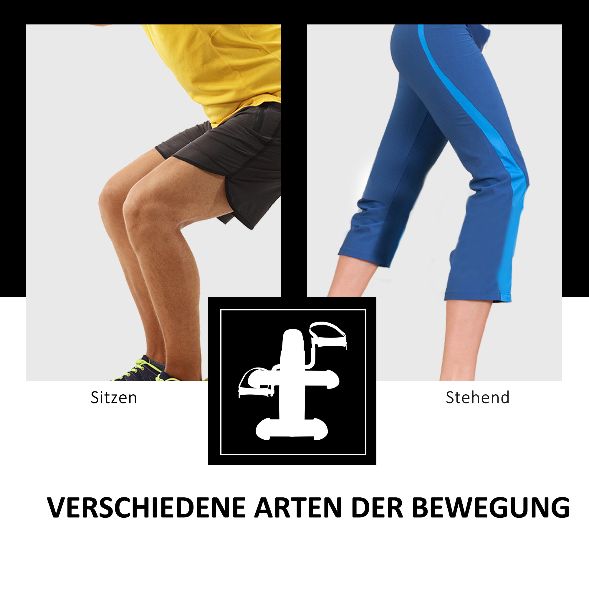 Mini Heimtrainer Fitnessbike Pedaltrainer mit LED Display 5 Modelle Arm und Beintrainer Fitnessgerät Hometrainer für Senioren Zuhause Heim Büro 40 x 39 x 29 cm Weiß