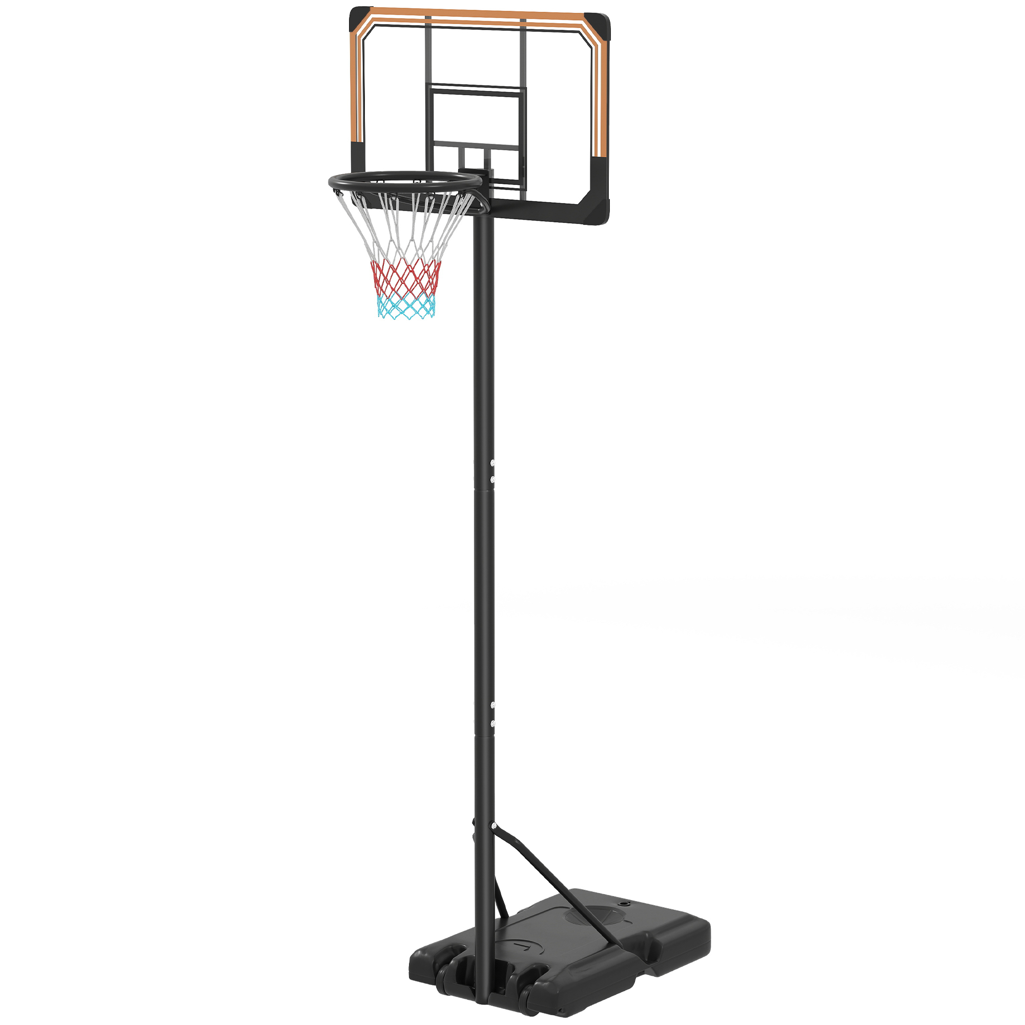Basketballständer, höhenverstellbar, 182-213 cm Korbhöhe, wetterfest, mit Rollen, Metallrahmen Basketballständer, höhenverstellbar, 182-213 cm Korbhöhe, wetterfest, mit Rollen, Metallrahmen