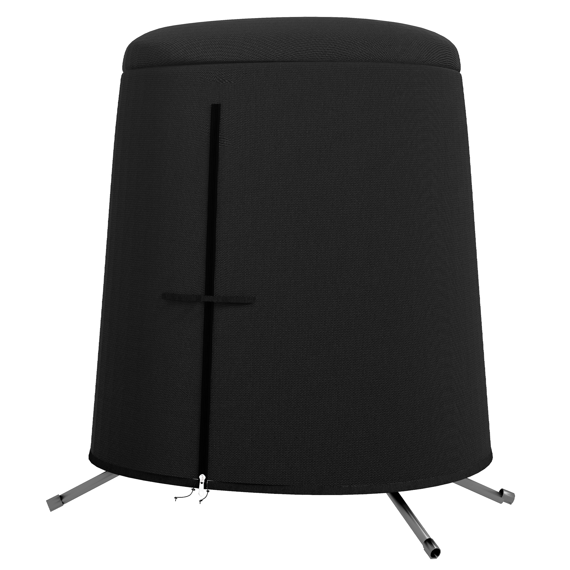 Outdoor-Möbelabdeckung Möbelabdeckung Schutzplane für Möbel, wetterbeständig, 196 cm x 196 cm x 230 cm, Schwarz