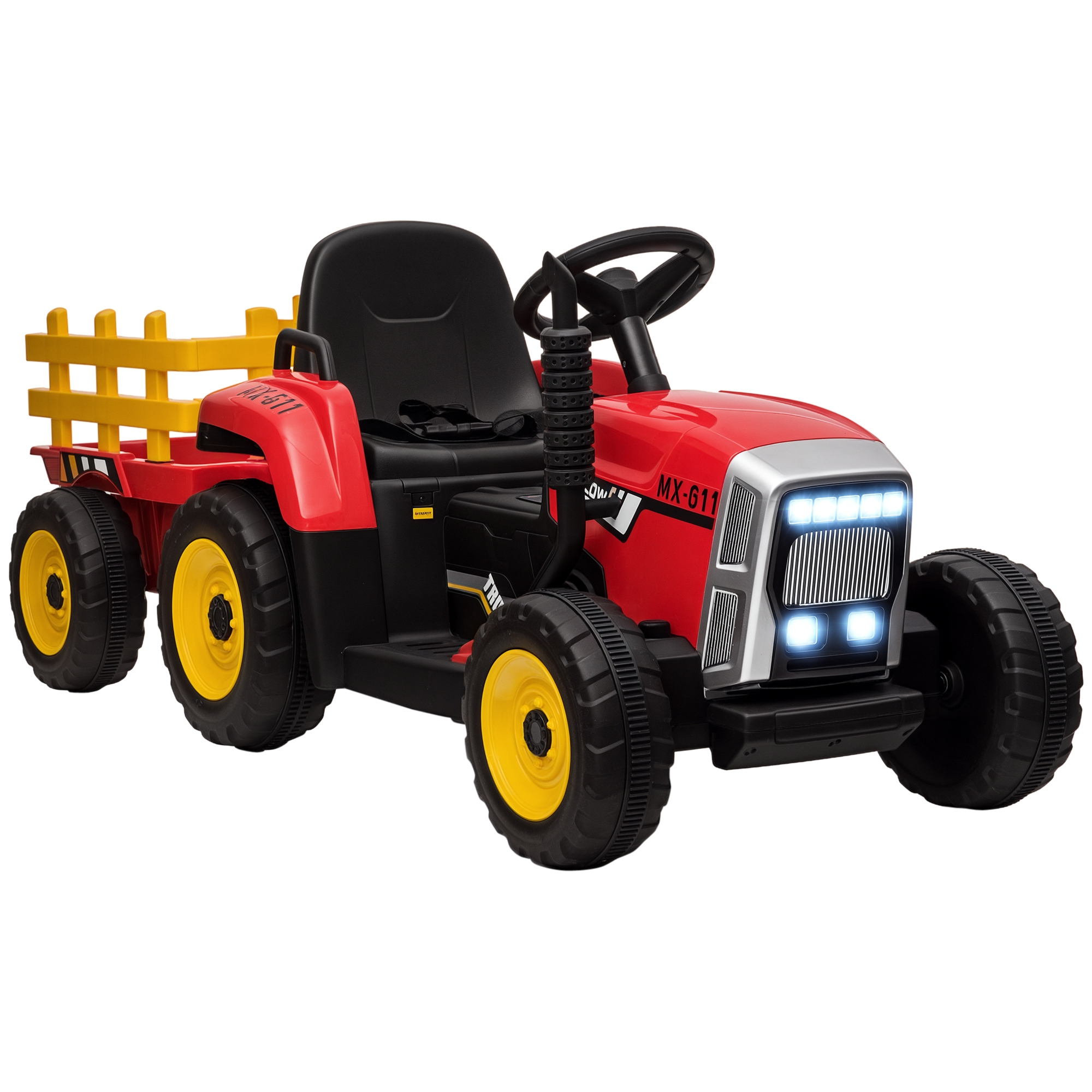 Elektrischen Kinderauto, Kinder-Traktor, inkl, Eltern-Fernbedienung, max, Geschwindigkeit von 6 km/h; Rot + Schwarz Elektrischen Kinderauto, Kinder-Traktor, inkl, Eltern-Fernbedienung, max, Geschwindigkeit von 6 km/h; Rot + Schwarz