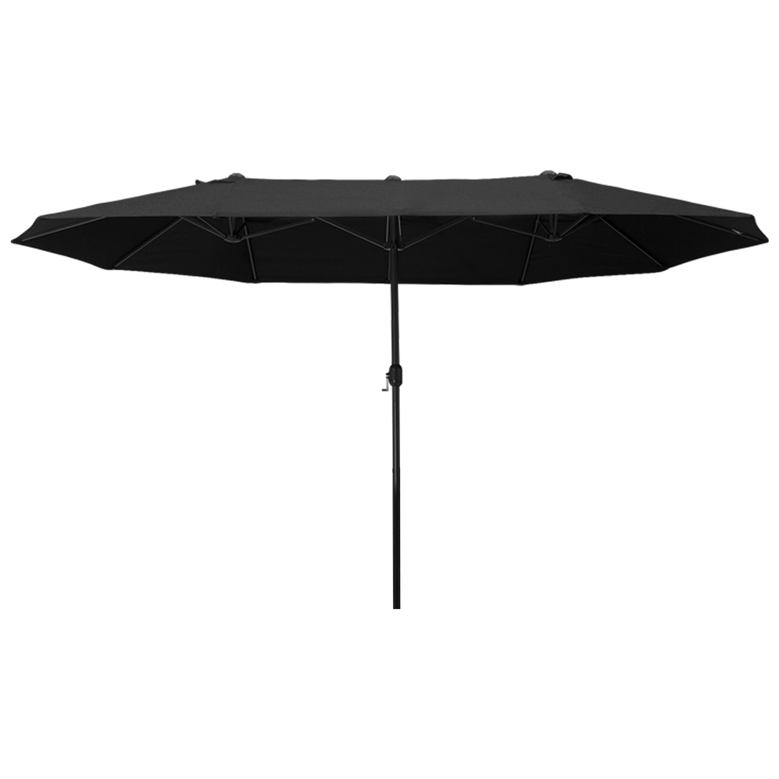 Doppelsonnenschirm 455 x 270 cm Gartenschirm mit Handkurbel oval stabil Metallstange Marktschirm Doppelsonnenschirm Terrassenschirm Sonnenschutz für Strand Balkon Terrasse Garten Schwarz Doppelsonnenschirm 455 x 270 cm Gartenschirm mit Handkurbel oval stabil Metallstange Marktschirm Doppelsonnenschirm Terrassenschirm Sonnenschutz für Strand Balkon Terrasse Garten Schwarz