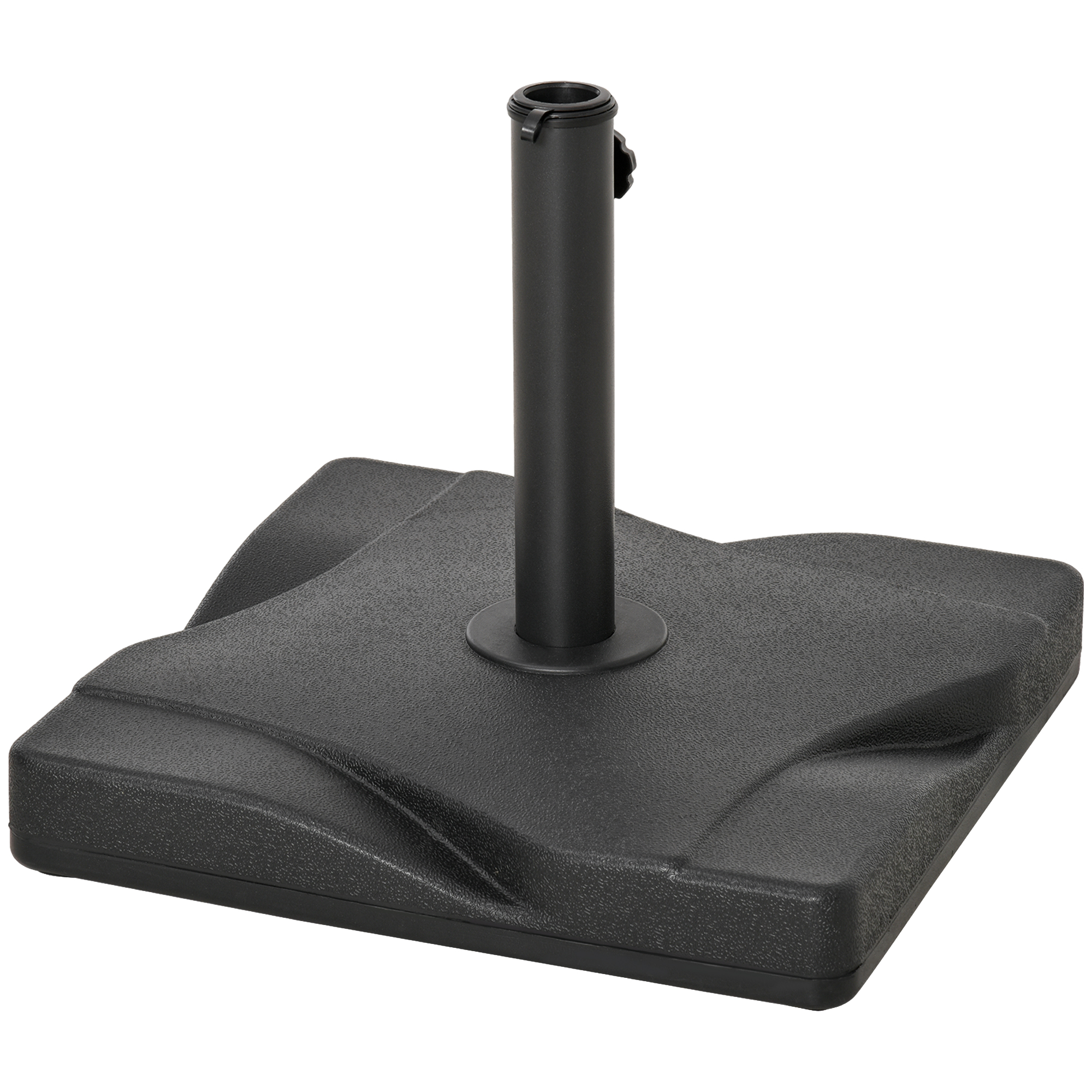Sonnenschirmständer 20 kg Schirmständer für Sonnenschirm Schirmstangen 32/38/48 mm Sonnenschirmfuß für Garten Terrasse Balkon Zement 41,5 x 41,5 Schwarz
