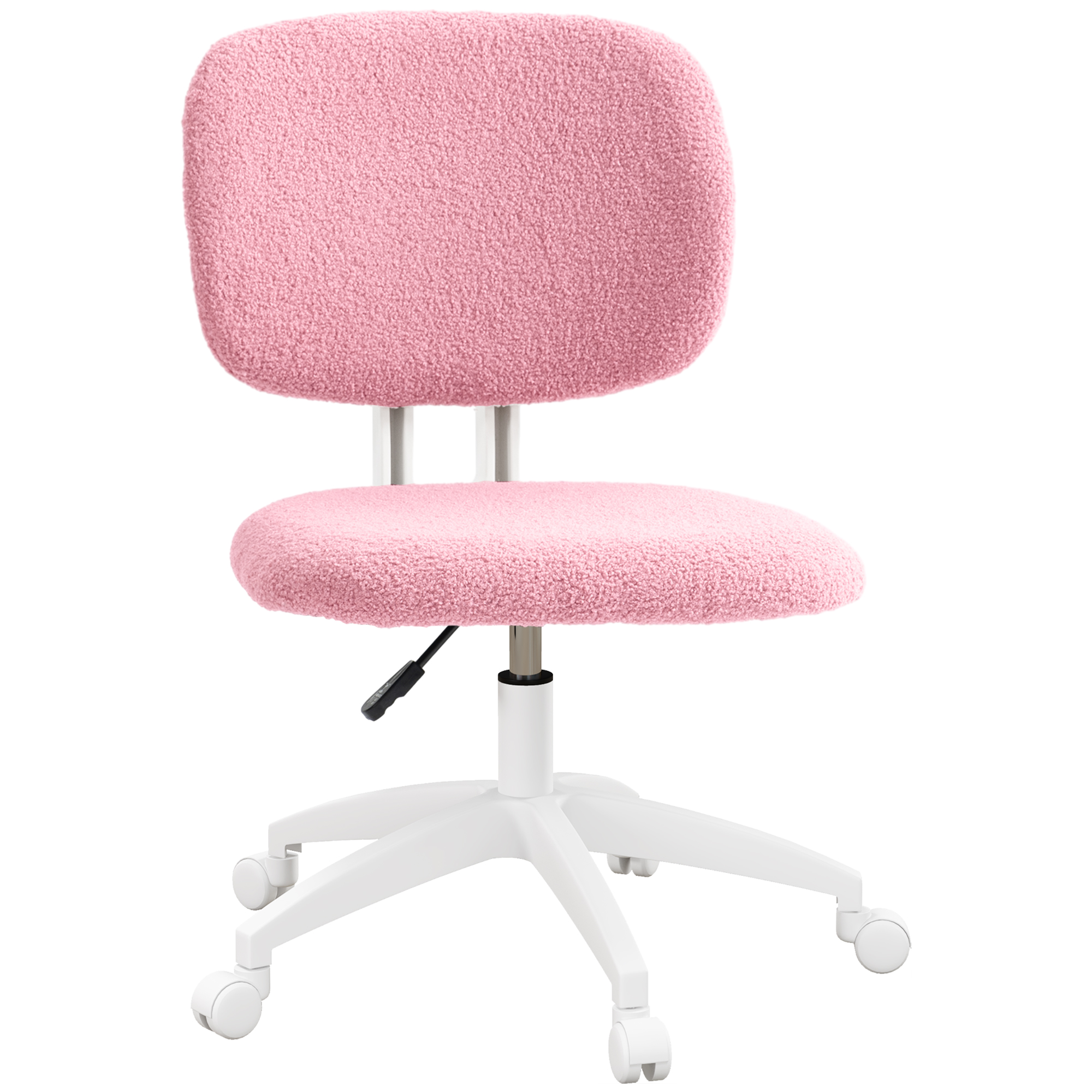 Bürostuhl Computerstuhl drehbar, höhenverstellbar, 48 cm x 53 cm x 80-90 cm, Rosa
