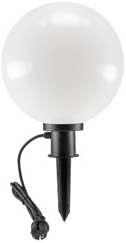 Garten Kugelleuchte Erdspieß "CT-GL30cm" / IP44, 230V, 1,5m Kabel, E27 Fassung