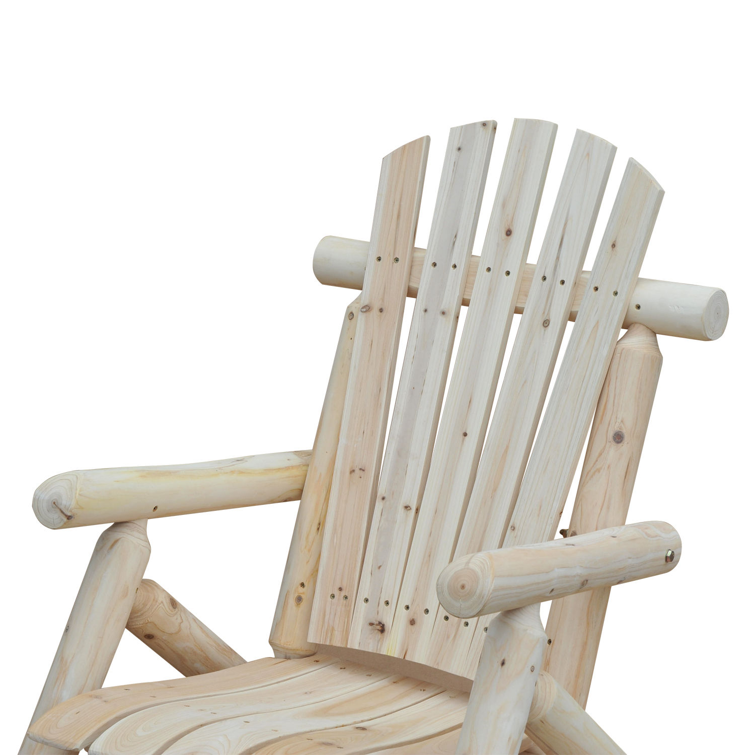 Adirondack Gartenstuhl Gartensessel Holzstuhl Hochlehner mit Armlehne Tannenholz Natur 83 x 68 x 101 cm