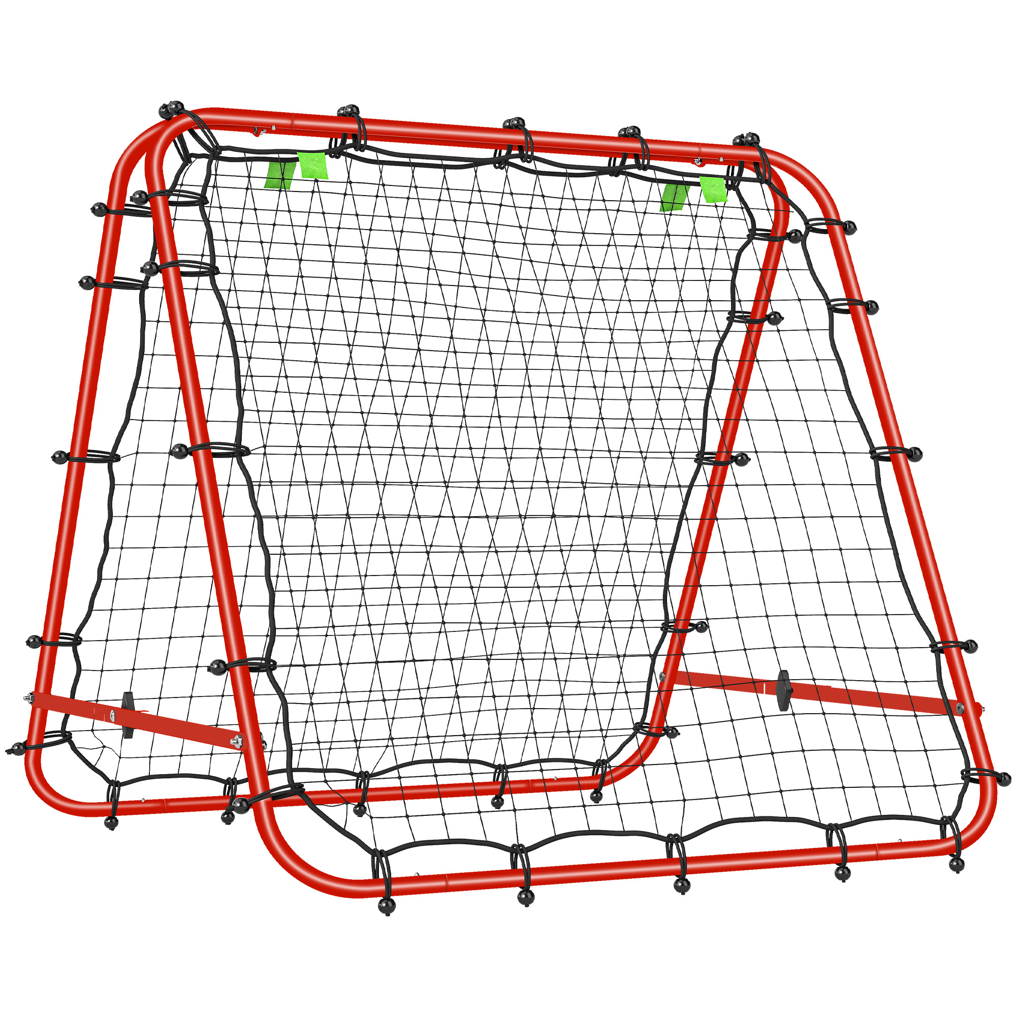 Fußballtor, verstellbar, klappbar, Metallrahmen, 100 x 68-95 cm, Rot