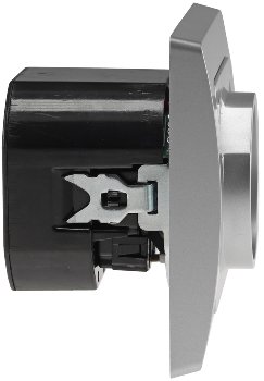 DELPHI Schutzkontakt-Steckdose, silber / 230V~/ 16A, Unterputz, USB-C / PD