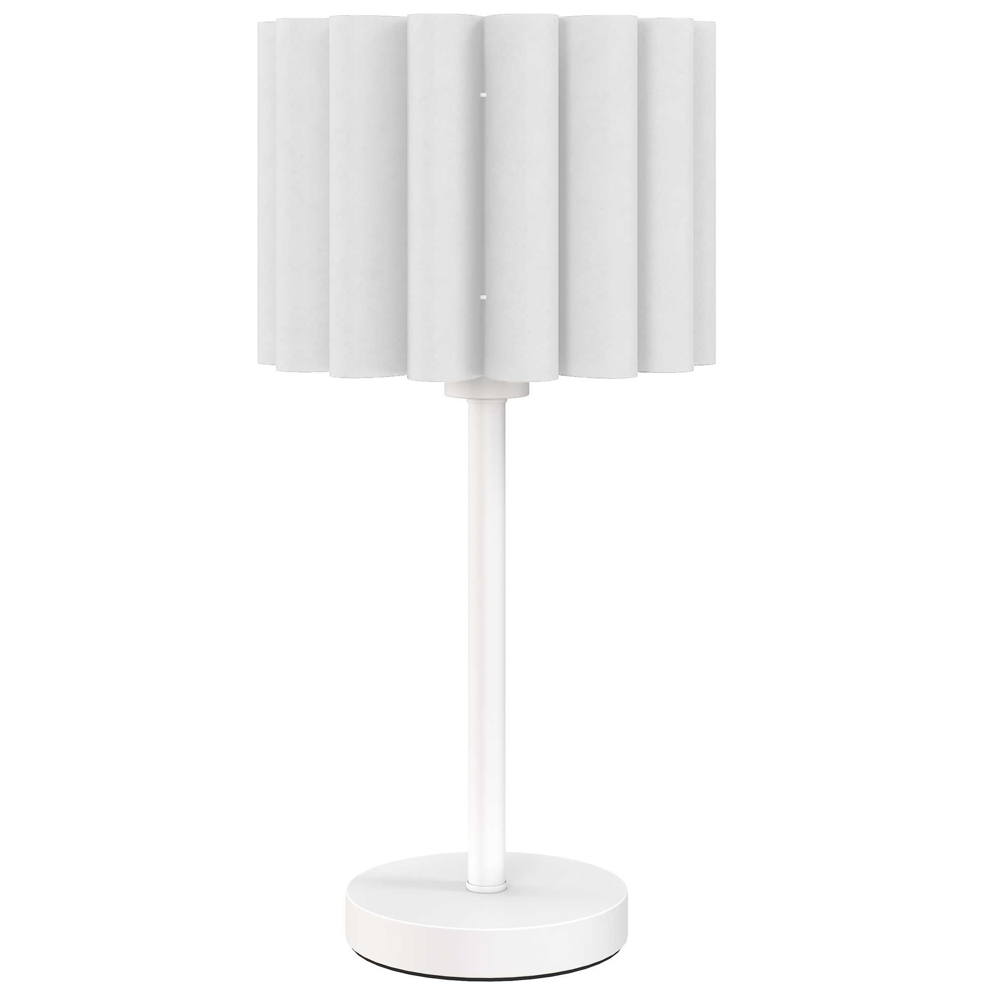 Tischlampe im Retro-Stil, Nachttischlampe, Kunststoff-Schirm, Knopfschalter, Weiß Tischlampe im Retro-Stil, Nachttischlampe, Kunststoff-Schirm, Knopfschalter, Weiß