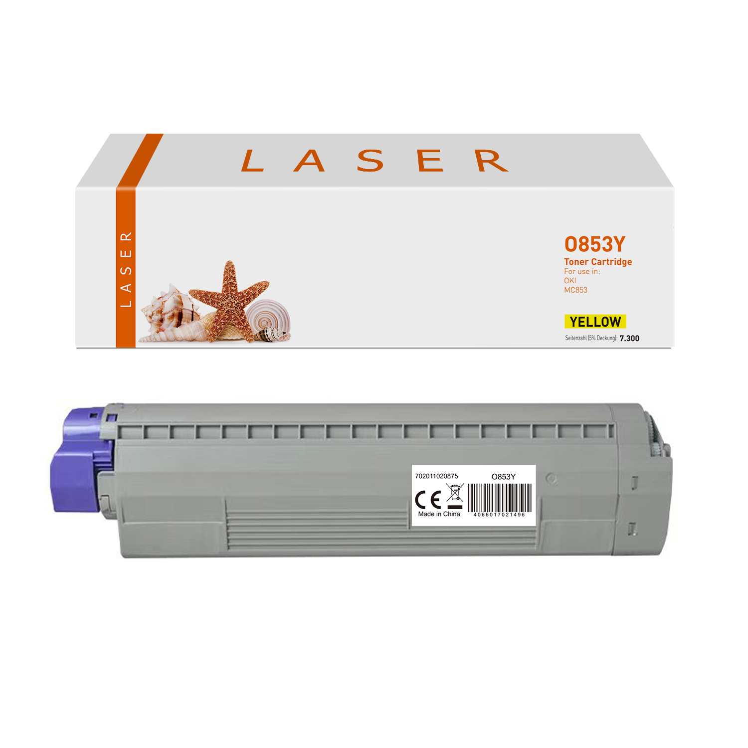 MC853Y alternativ Toner gelb für Oki / 45862837 / 7.300 Seiten MC853Y alternativ Toner gelb für Oki / 45862837 / 7.300 Seiten