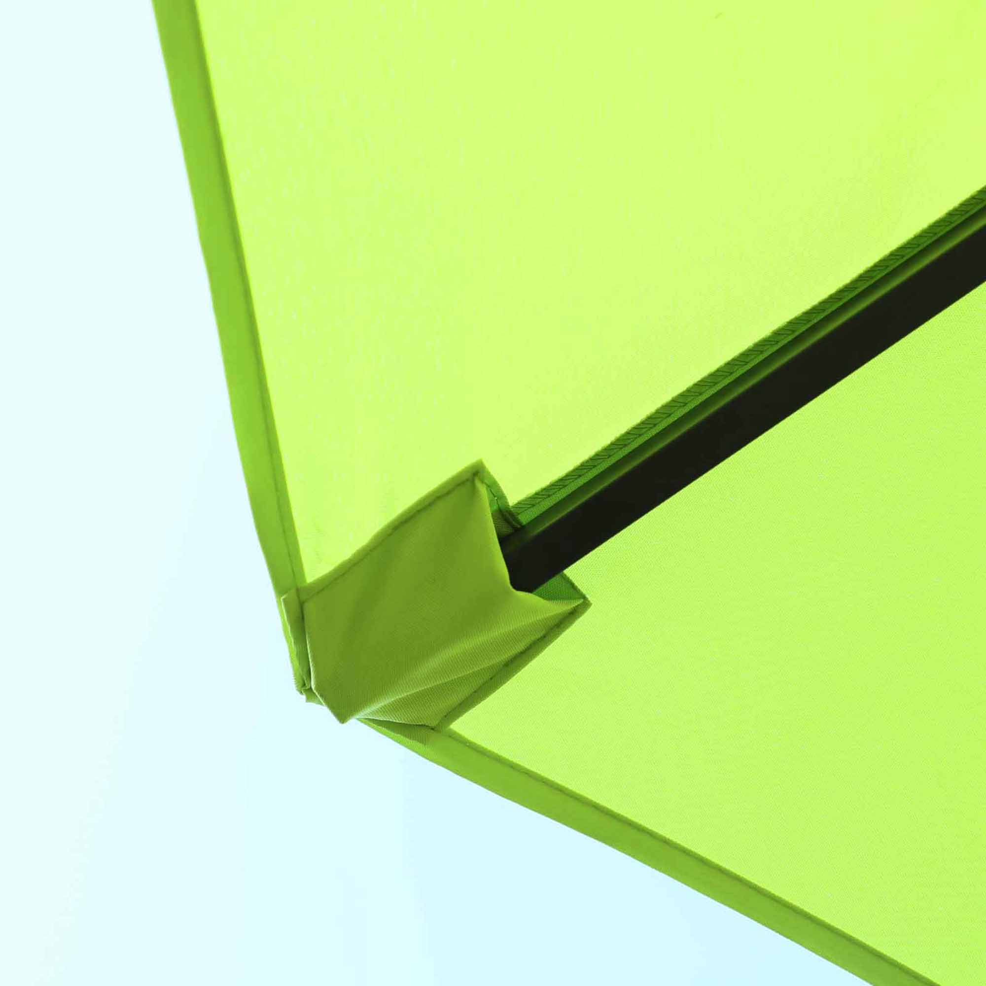 Doppelsonnenschirm 455 x 270 cm Gartenschirm mit Handkurbel oval stabil Metallstange Marktschirm Doppelsonnenschirm Terrassenschirm Sonnenschutz für Strand Balkon Terrasse Garten Grün