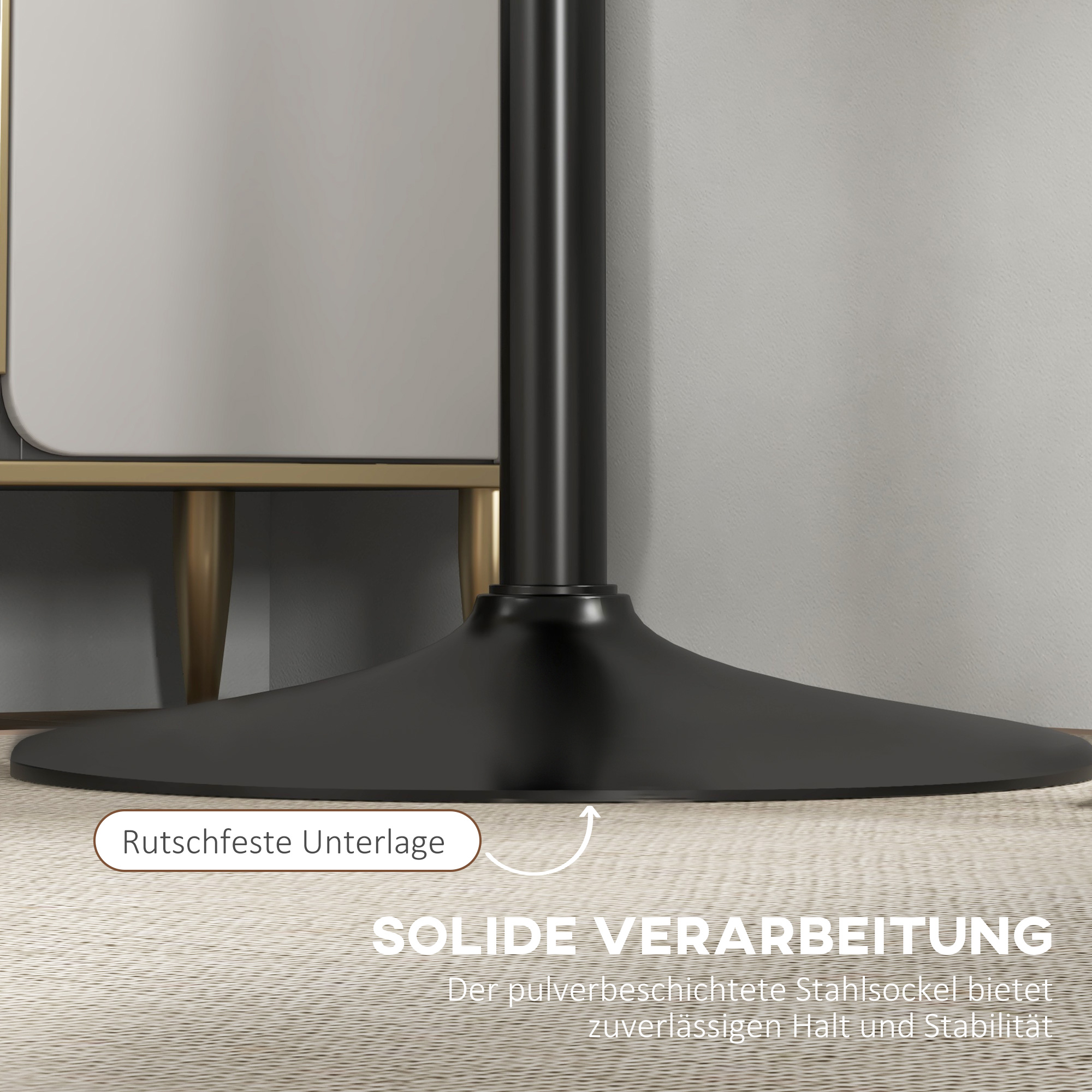 Bartisch Stehtisch, Tisch für 2 Personen, 70 x 70 x 102 cm, Schwarz