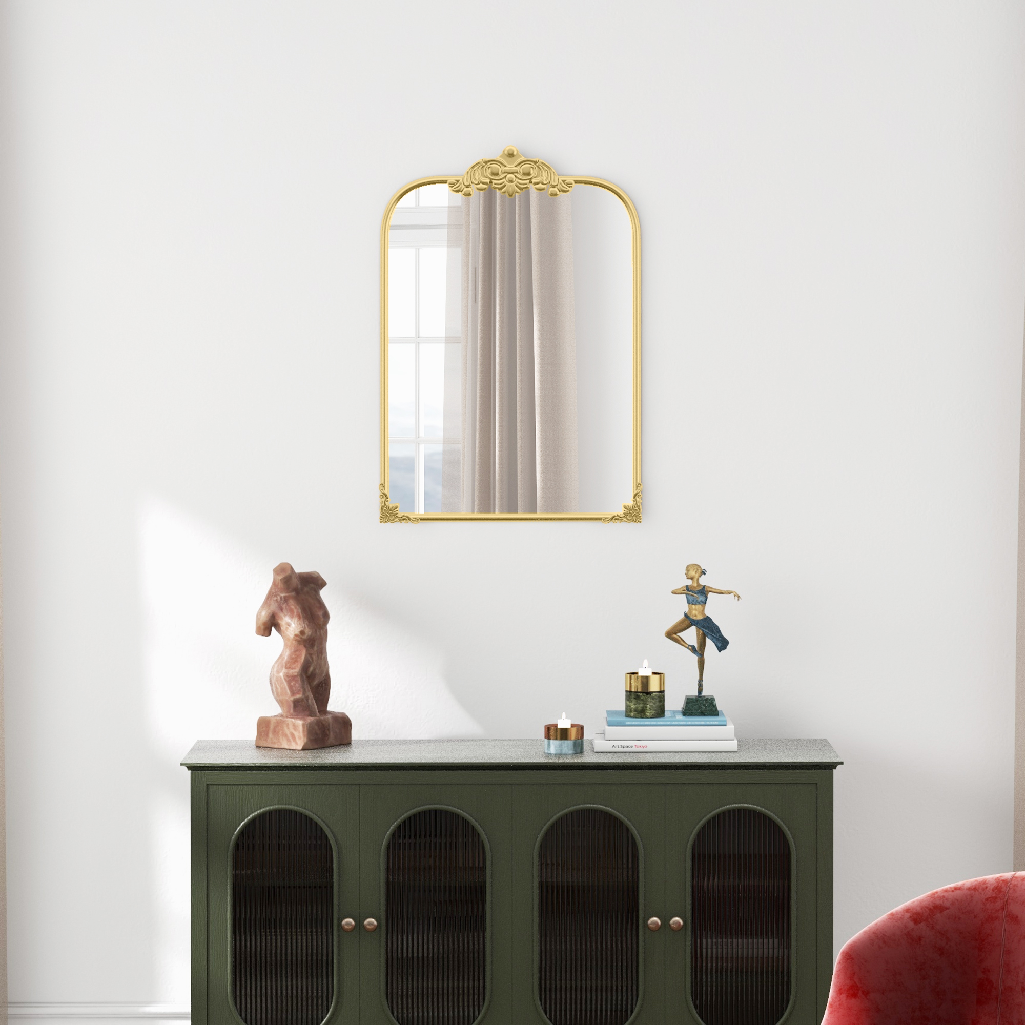 Wandspiegel, stilvoll, 60x3x87cm, Goldton