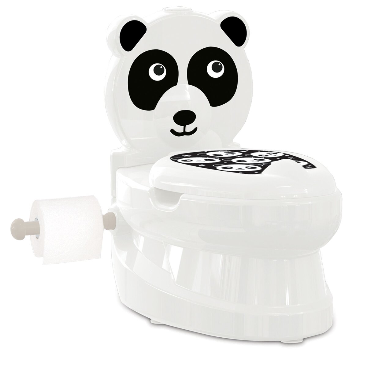 Meine kleine Toilette Panda mit Spülsound und Toilettenpapierhalter Meine kleine Toilette Panda mit Spülsound und Toilettenpapierhalter
