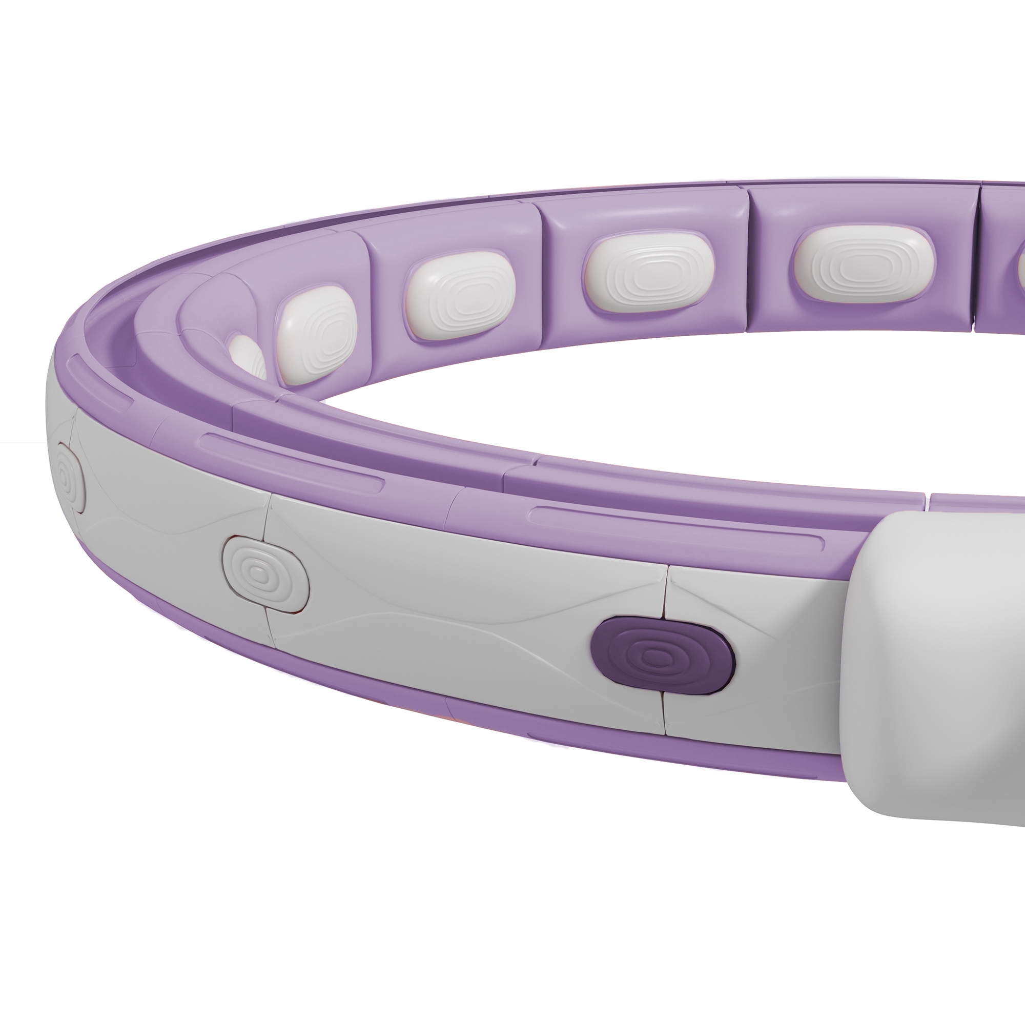 Smart Hula Hoop Reifen Erwachsene mit Gewicht Kugel Zähler 16 Knoten (76-113cm) Violett