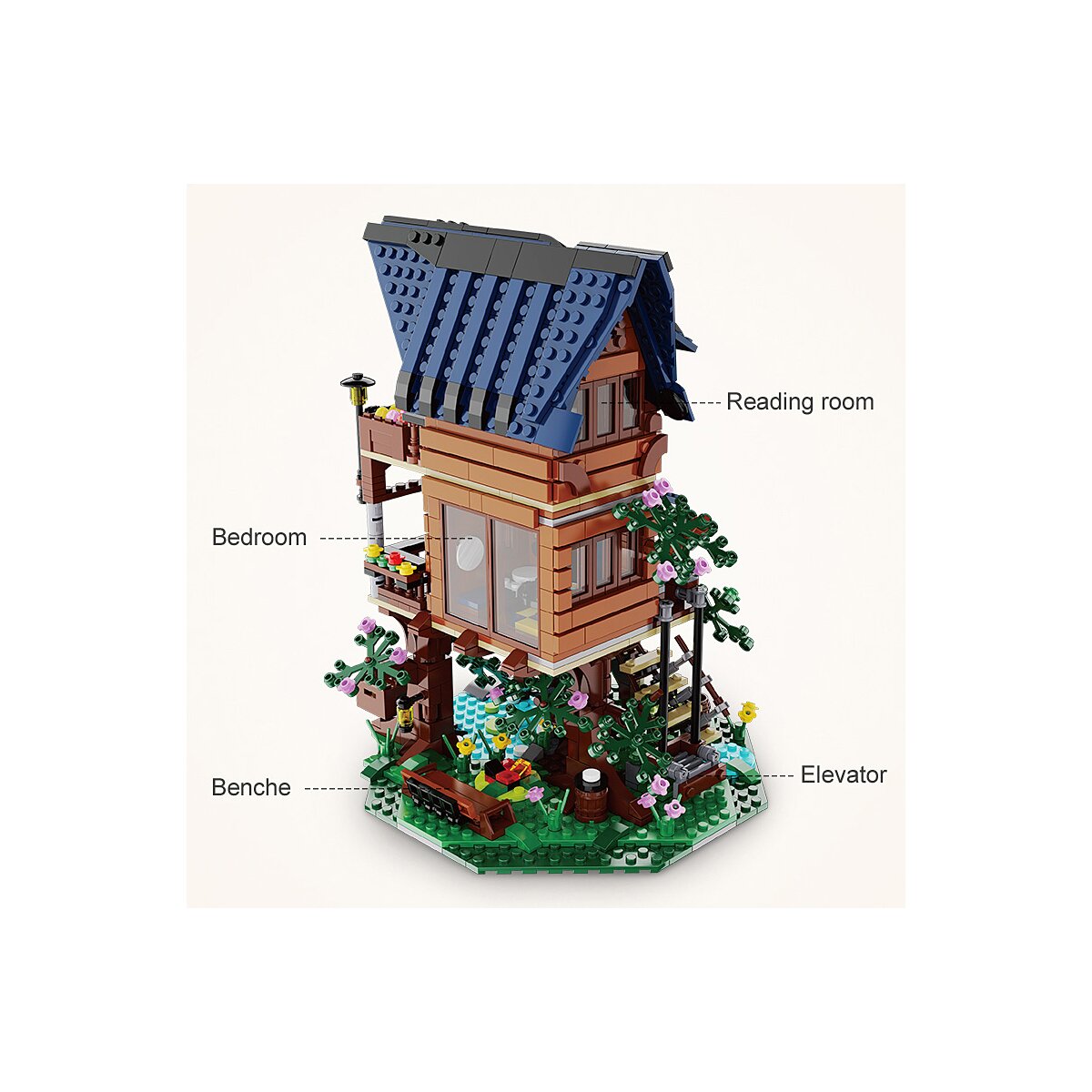 CaDA Set C6604W Baumhaus 4 Jahreszeiten Bricks