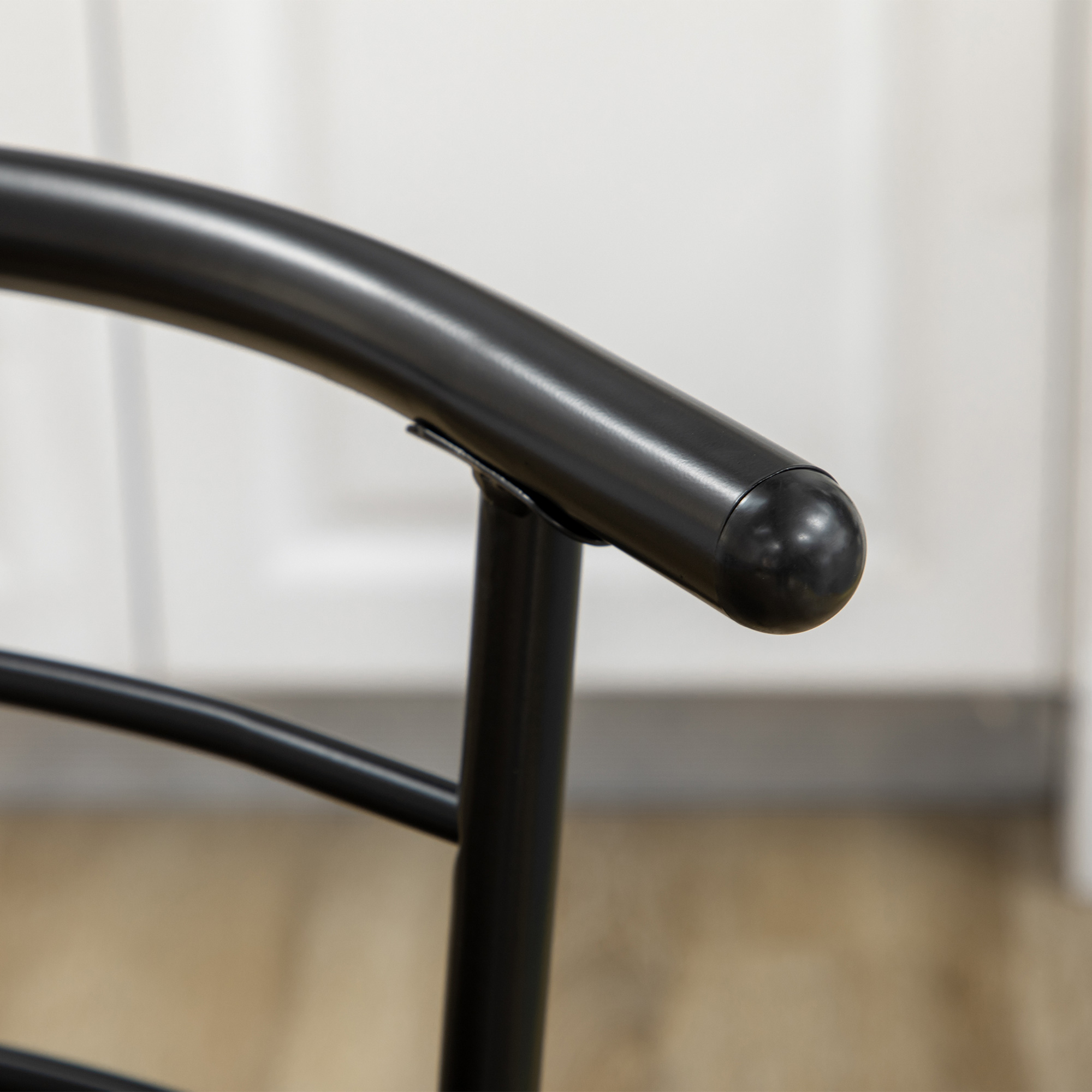 Bistro-Set Esstisch Küchentisch mit Stühlen Set, 1 Tisch, 2 Stühle, 80 cm x 53 cm x 74,5 cm, Schwarz