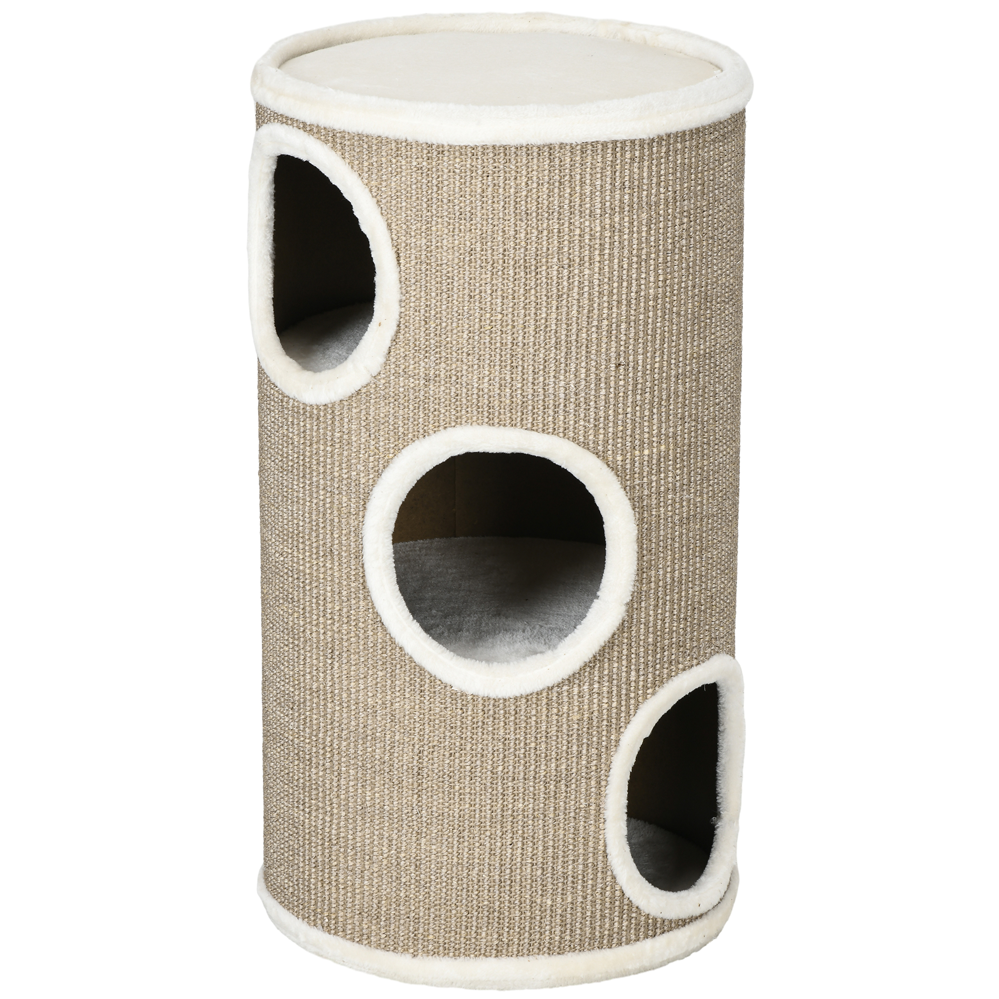 Katzen Kratztonne, weicher Plüsch, Sisal-Kratzteppich, robust, Ø38 x 70H cm, Braun Katzen Kratztonne, weicher Plüsch, Sisal-Kratzteppich, robust, Ø38 x 70H cm, Braun