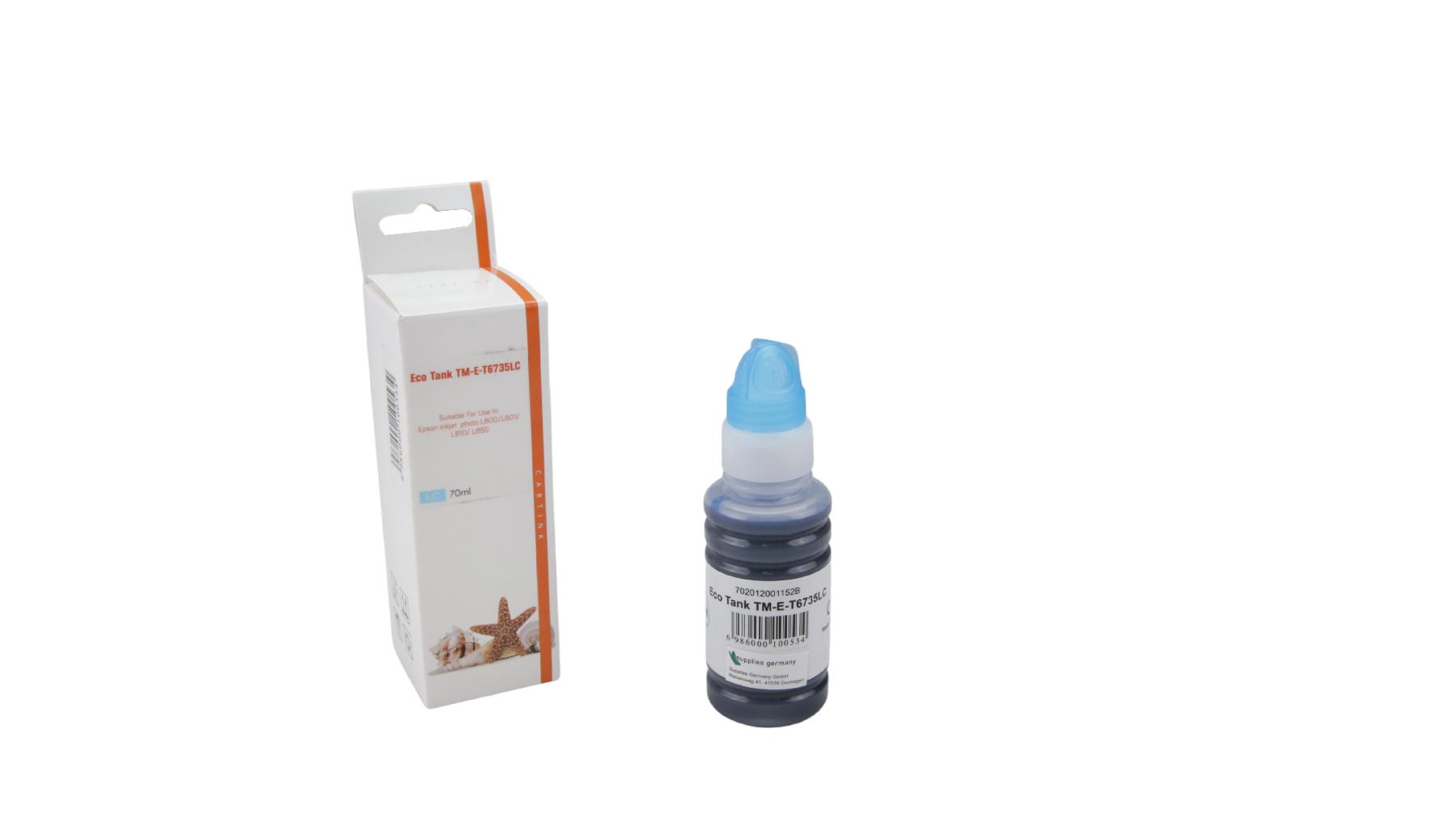 T6735LC Eco Tank Nachfüllflasche Lightcyan für Ep / T6735LC / 70ml