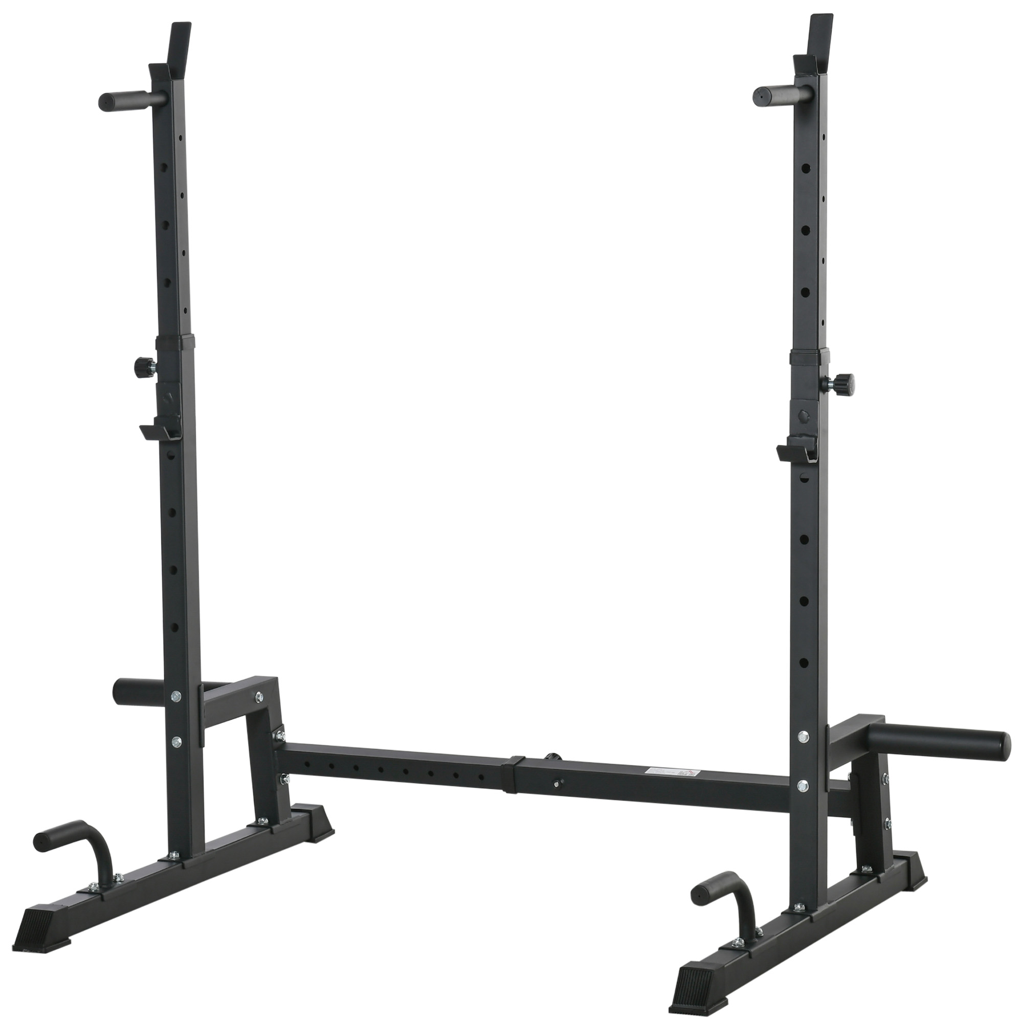 Hantelständer Multi-Funktions Langhantelablage Hantelablage höhenverstellbar Langhantel Krafttraining bis 150 kg belastbar Barbell Rack Stahl Schwarz