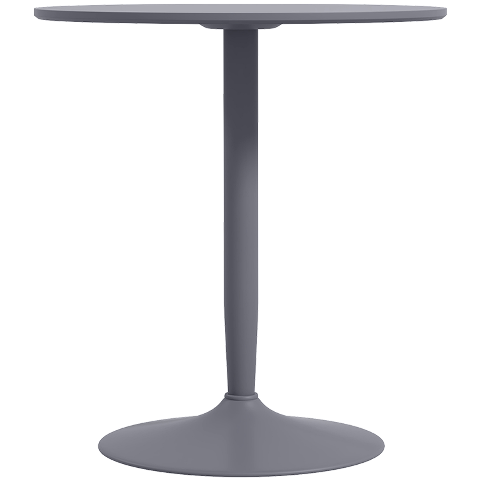 Esstisch für 2 Personen, runde Tischplatte, Stahlfuß, Grau, 70 x 70 x 75 cm Esstisch für 2 Personen, runde Tischplatte, Stahlfuß, Grau, 70 x 70 x 75 cm