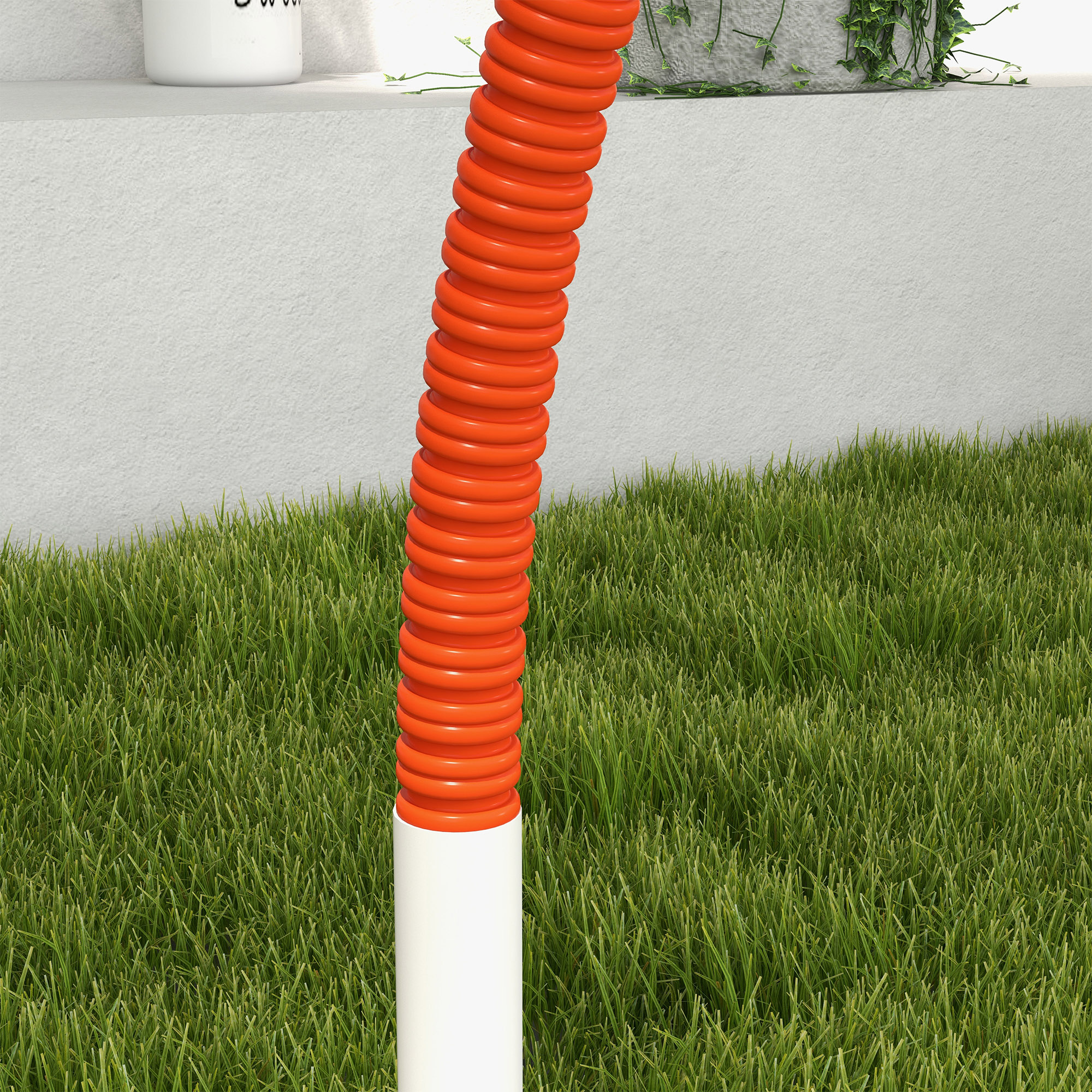 Agility-Set für Hunde, 4-teilig, inkl. Tragetasche, Kunststoff, 89x69x99 cm, Weiß+Orange
