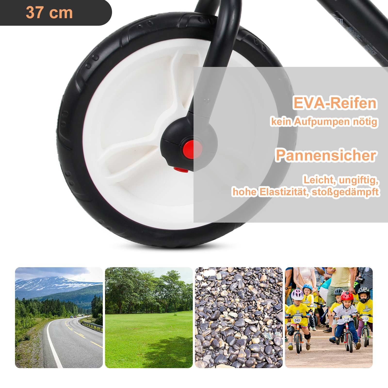 Kinder Laufrad ab 2-5 Jahre Lauflernrad mit Stützrädern, Pedalen, Höhenverstellbarem Sitz, Spielzeug Balance Bike für Kleinkinder Erste Geburtstag Geschenk, Schwarz