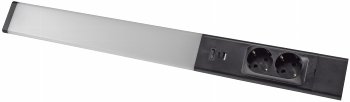 LED Unterbauleuchte "Arusha" schwarz, USB A+C PD, 60cm, Licht warmweiß
