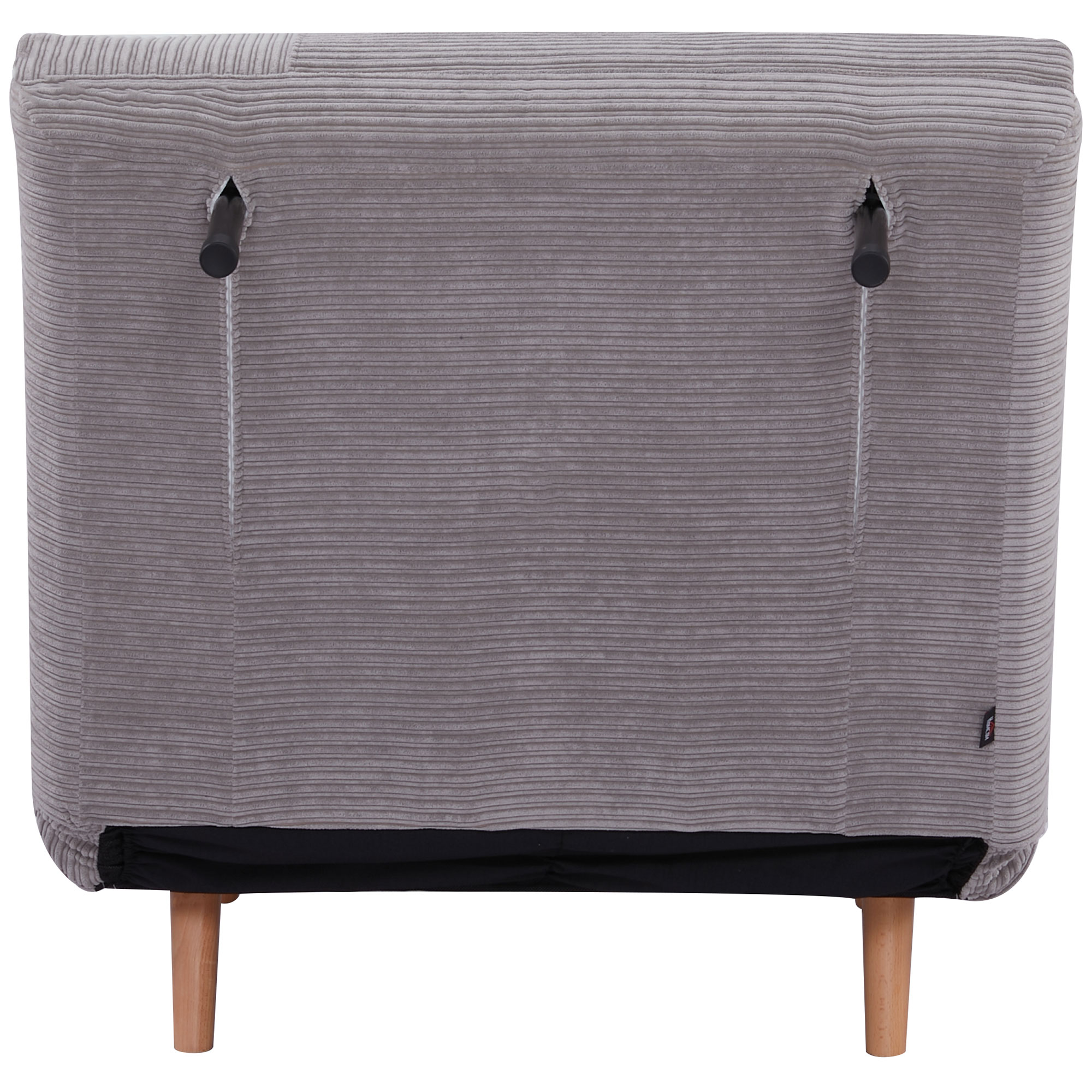 2-in-1 Schlafsessel Gästebett, bis 200 kg, verstellbare Kopfstütze Cord-Optik 82 cm x 8 cm x 83 cm Grau