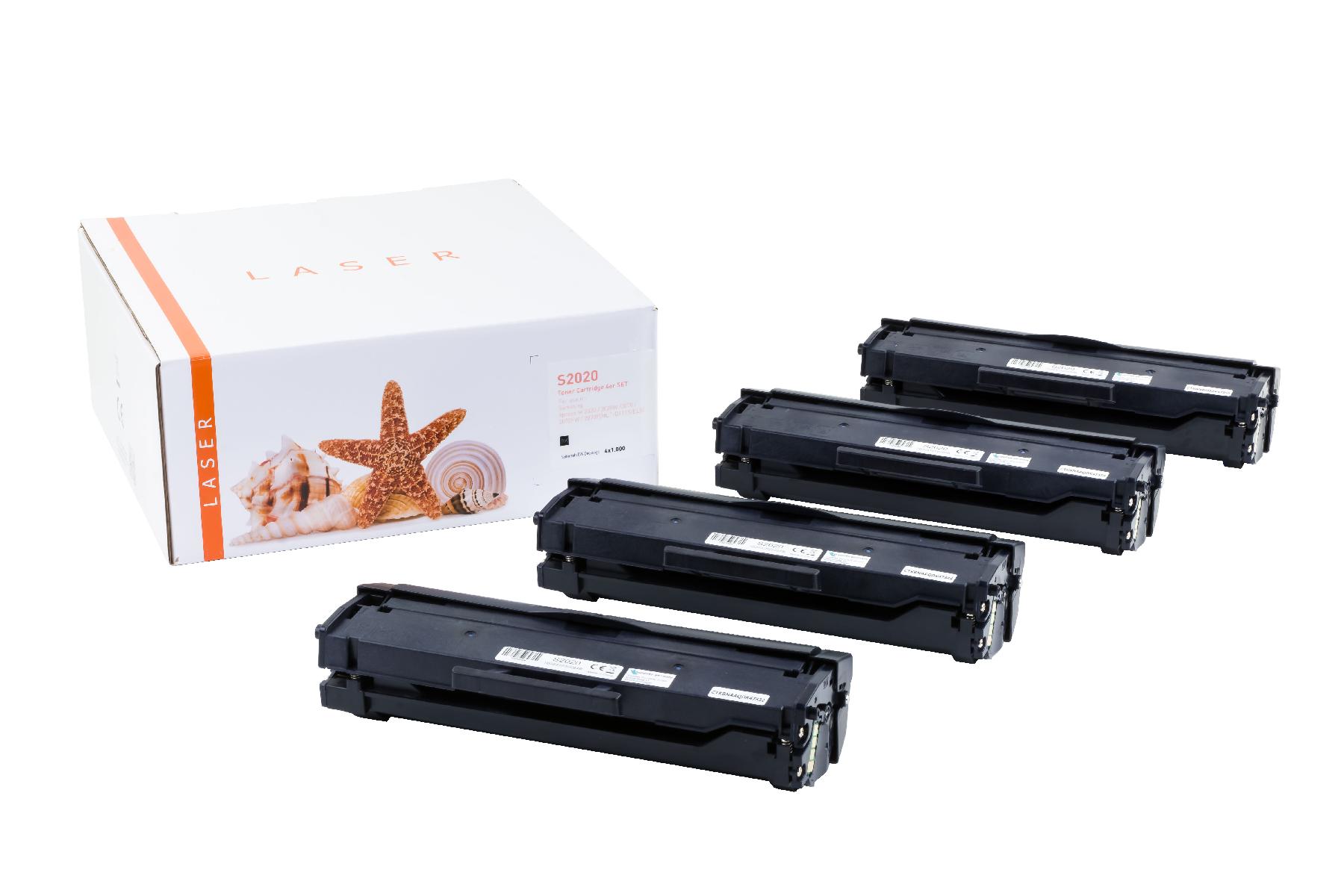4er Set M2020 alternativ Toner black für Samsung / MLTD111S/ELS / 4x1.000 Seiten 4er Set M2020 alternativ Toner black für Samsung / MLTD111S/ELS / 4x1.000 Seiten
