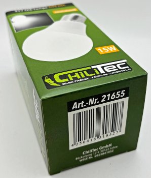 LED Glühlampe E27 "G90 AGL" neutralweiß, 4000k, 1600lm, 230V/15W, 160°