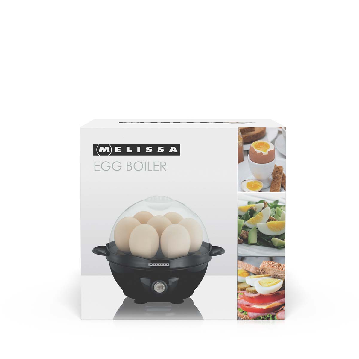 Eierkocher 7 Eier mit transparenter Taste 360W schwarz
