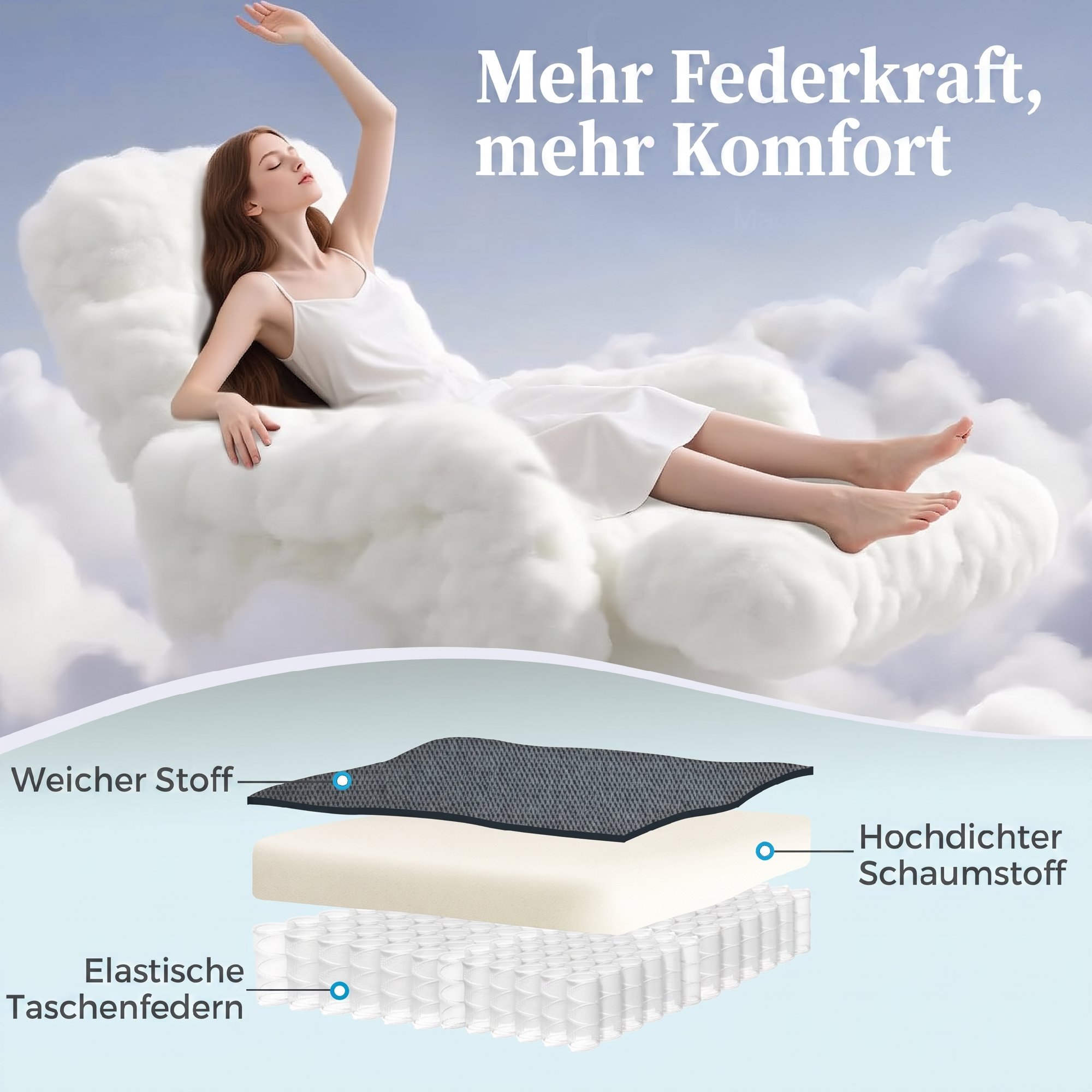 Aufstehsessel mit weichem Bezug, Recliner-Sessel mit Fernbedienung und Seitentaschen, Grau