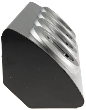 4-fach Steckdosenblock Edelstahl / 90° für Eck- &  Aufbaumontage