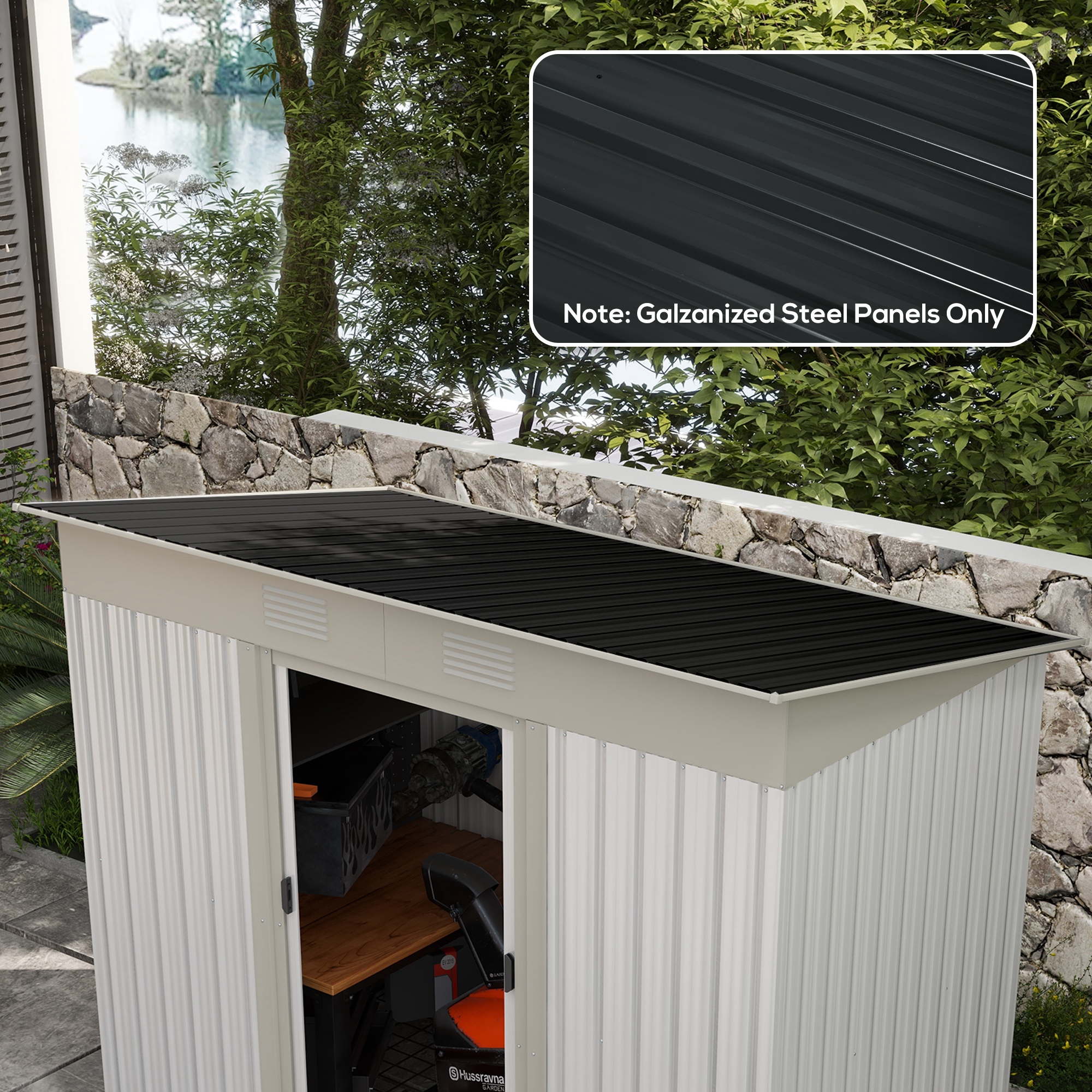 12 Stück Trapezblech 129x45cm 7m² Verzinkt Dachblech 0,25 mm Wetterfest Profilblech Dunkelgrau