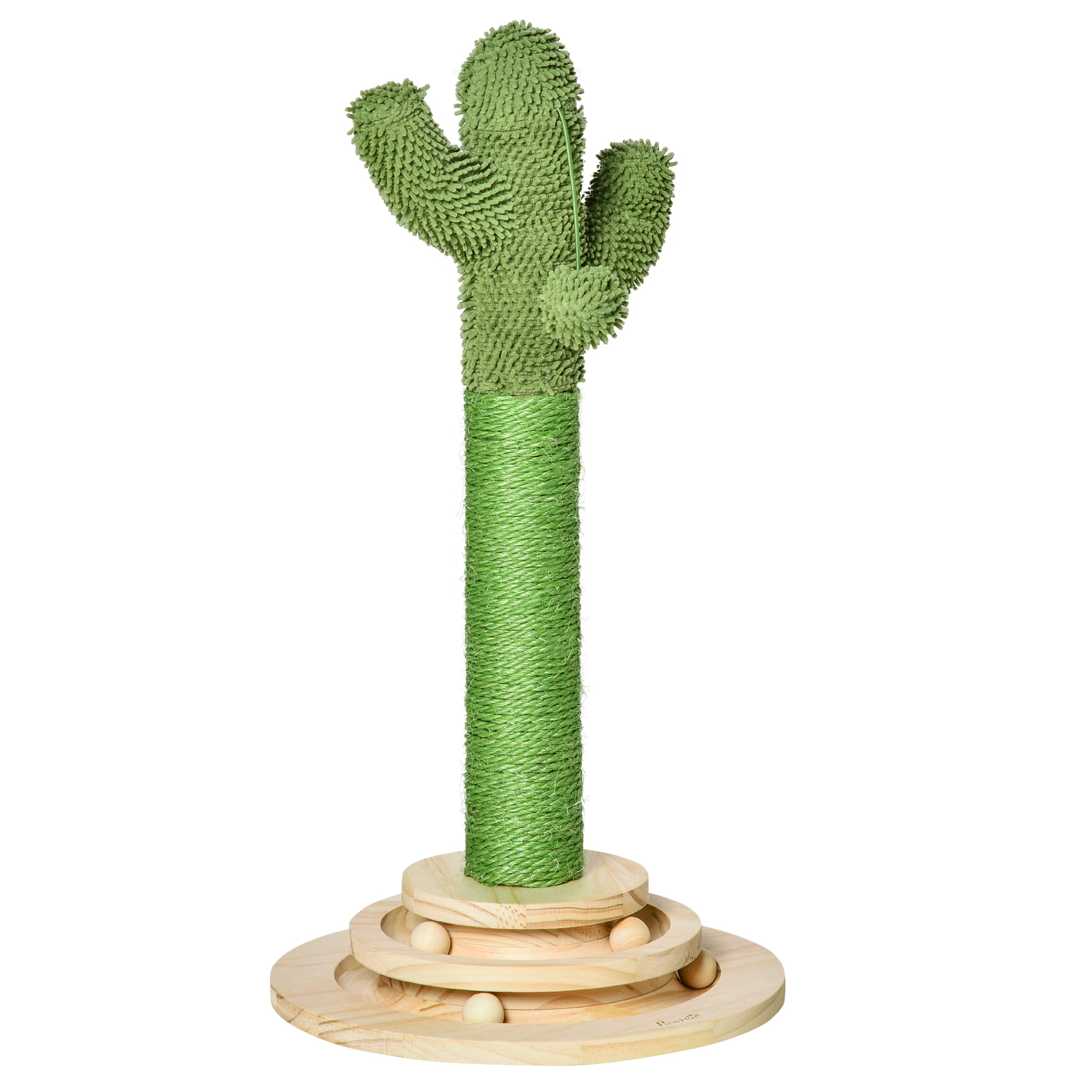 Katzen Kratzbaum Kaktus Katzenbaum Kiefernholz Sisal Seil Kratzstamm mit Holzkugel-Katzenspielzeug für Katzen 60 cm Hoch Grün+Natur Katzen Kratzbaum Kaktus Katzenbaum Kiefernholz Sisal Seil Kratzstamm mit Holzkugel-Katzenspielzeug für Katzen 60 cm Hoch Grün+Natur
