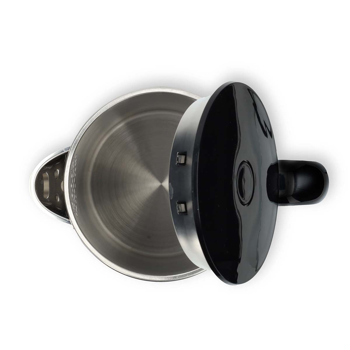 Wasserkocher | 1.7 l | Plastik | schwarz | 50,60,70,80,90,100 °C | Temperaturanzeige | Um 360 Grad drehbar | Verdecktes Heizelement | Strix Controller | Boil-dry protection