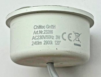 LED-Modul "Piatto W3" warmweiß, 120°, 2900K, 230V, 3W, 240lm, 50x24mm