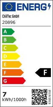 LED-Einbauleuchte "COB-7", 7W, 550lm / 3000K, 75°, Ø109xT47mm, Rahmen weiß
