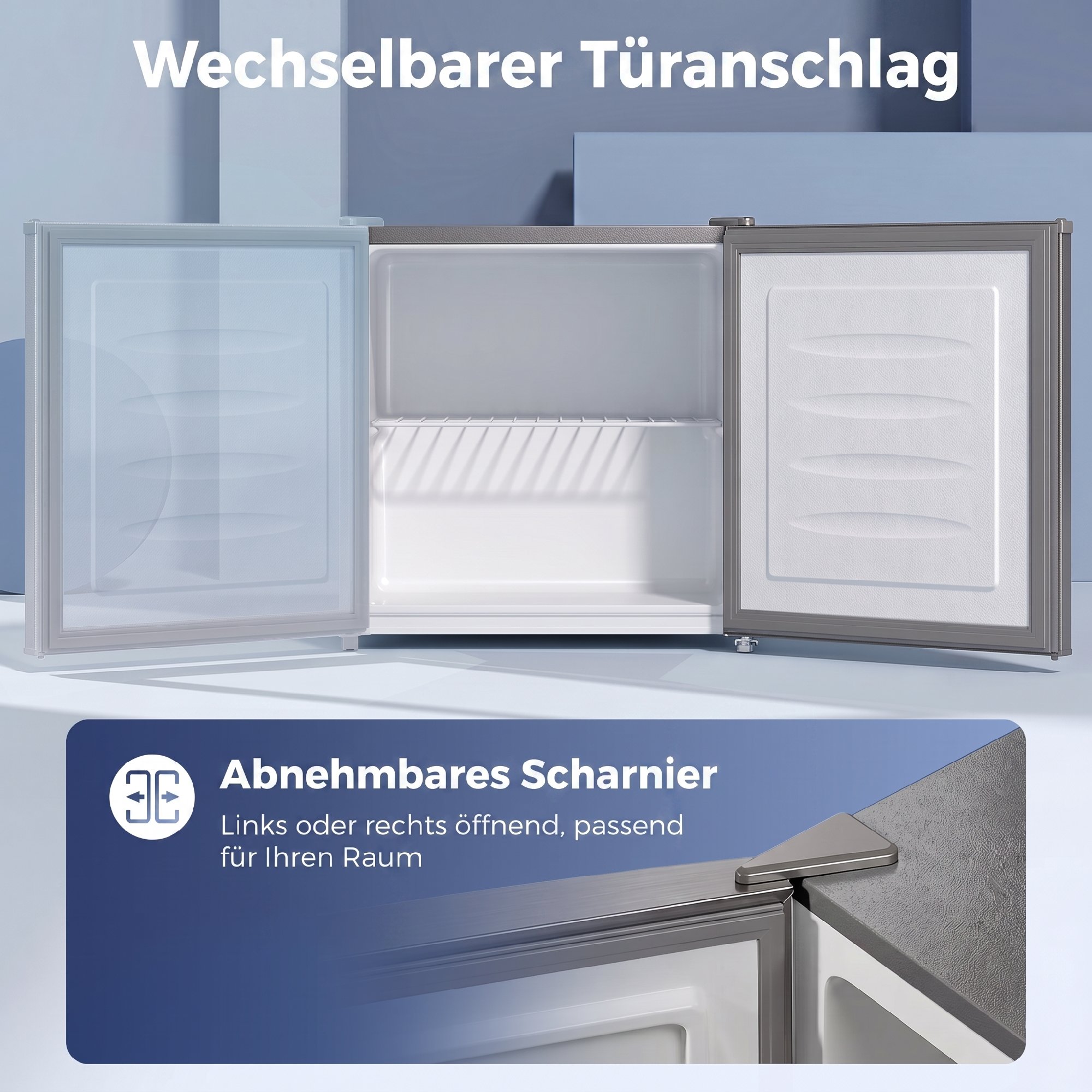 Mini-Gefrierschrank 35 L Gefrierbox elektrisch freistehend 161 W Mini Gefriertruhe 47 x 44,2 x 48,8 cm Grau