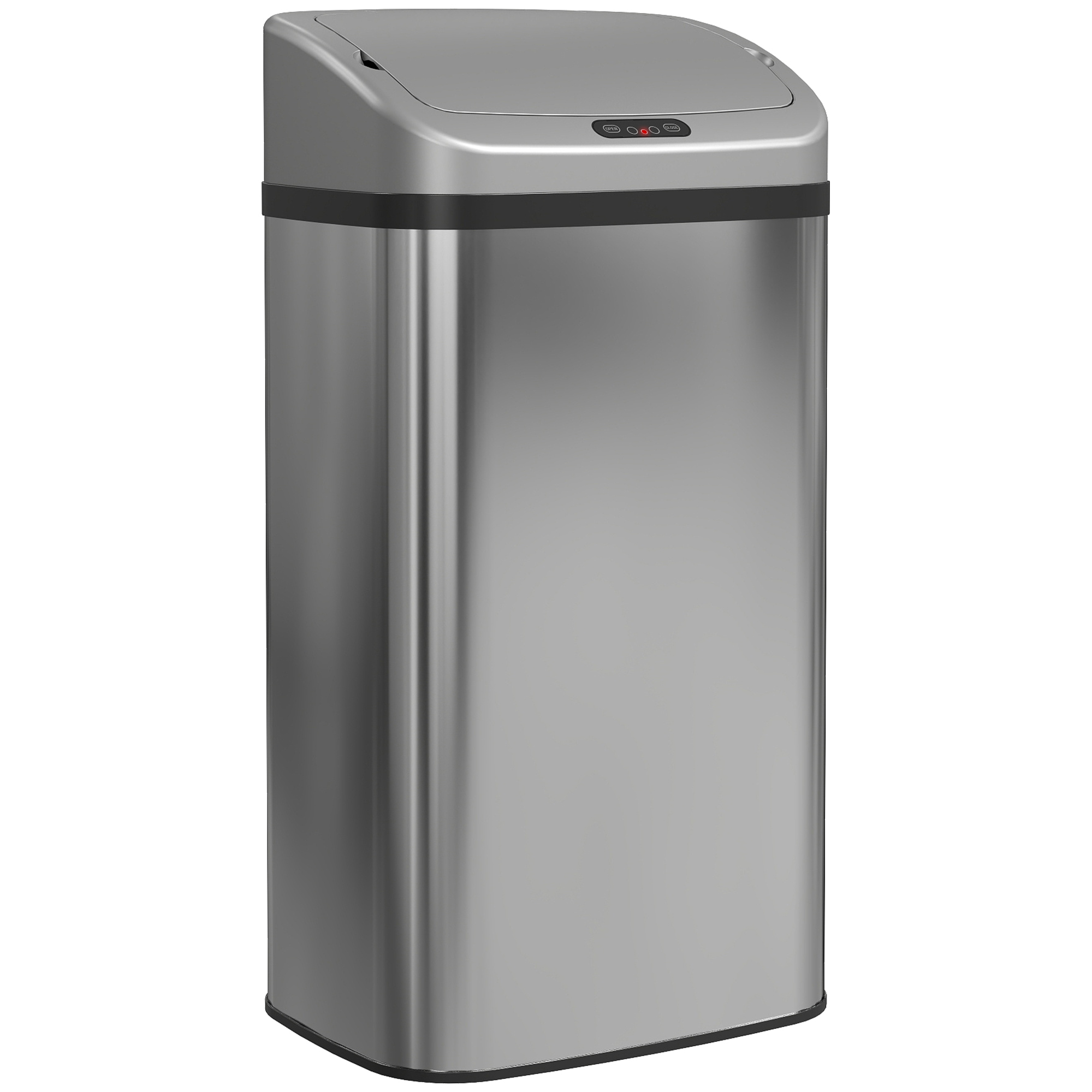 48 L Sensor-Mülleimer für Küche oder Büro, automatische Schließ-Funktion, Edelstahl, Silberton 48 L Sensor-Mülleimer für Küche oder Büro, automatische Schließ-Funktion, Edelstahl, Silberton