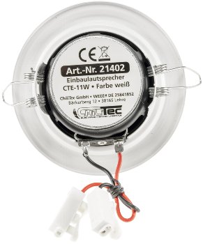 Einbaulautsprecher "CTE-11w", weiß / Ø 106mm, 45 Watt, 8 Ohm