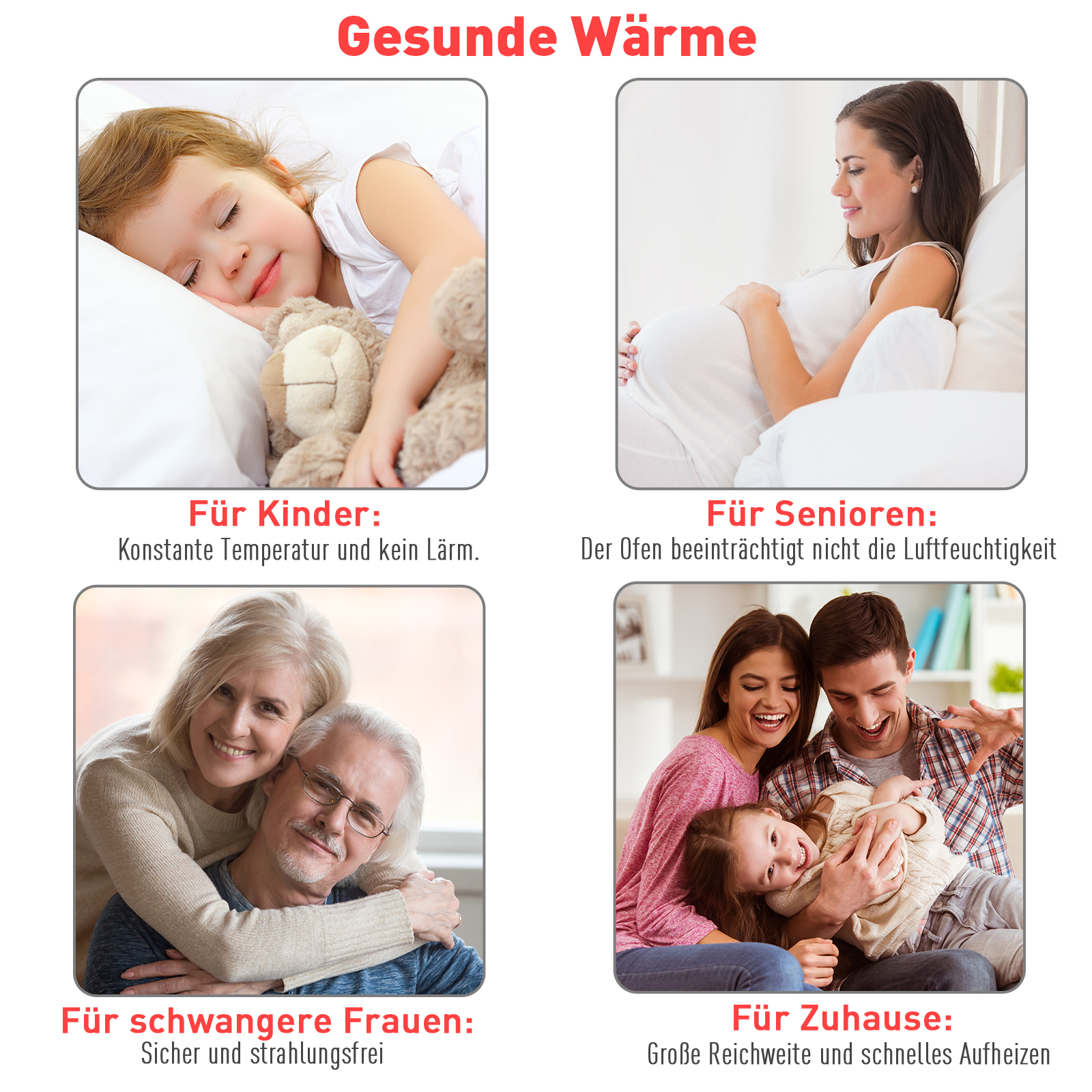 Elektrokamin mit Heizung, elektrischer Kamin mit LED Flammeneffekt, 600/1200W Dekokamin, elektrisch Kaminfeuer Kaminofen, Weiß