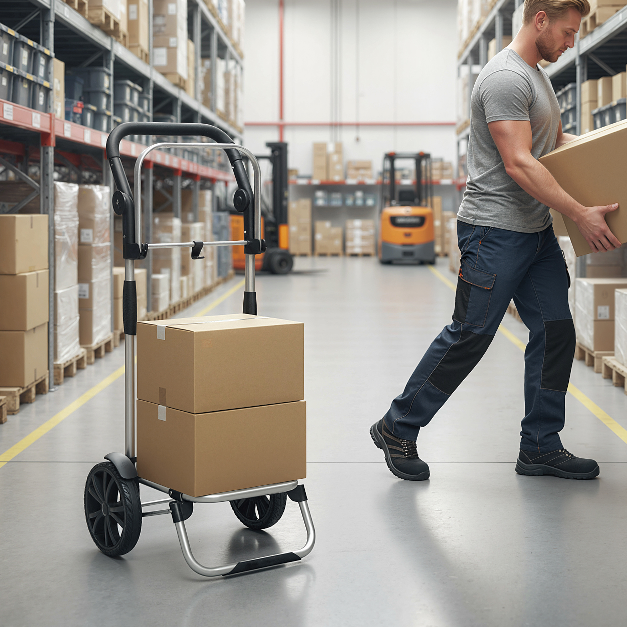 3-in-1 Einkaufstrolley klappbar mit 40L Kapazität belastbar Trolley bis 25kg mit Kühlfach Schwarz