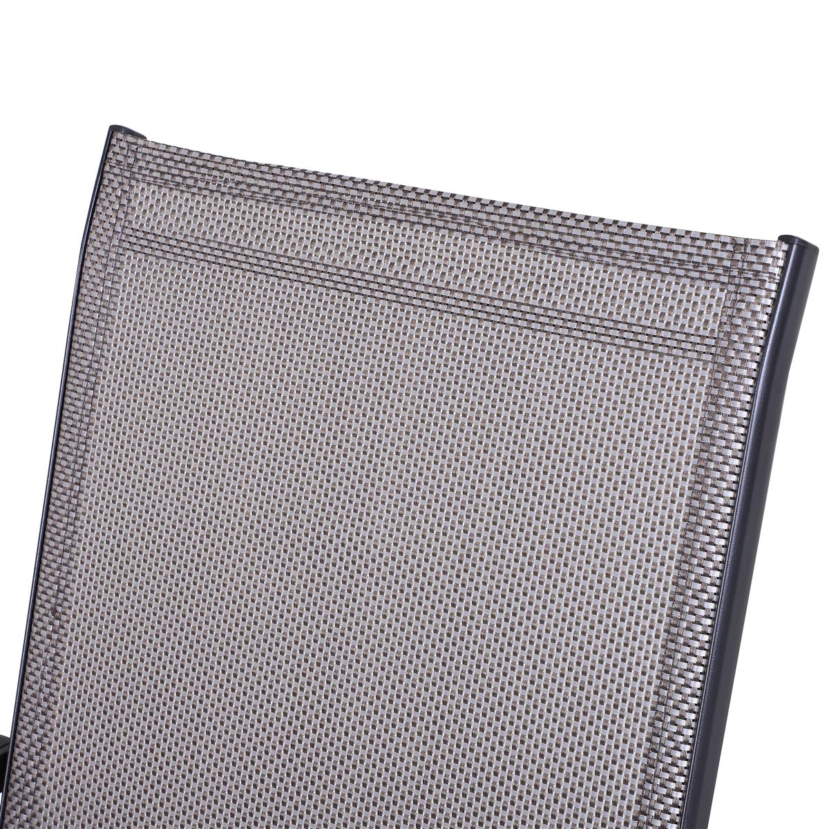 Klappstuhl mit Armlehne 2er Set Campingstuhl Angelstuhl Metall Grau 58 x 64 x 94 cm