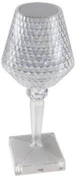 LED Akku-Tischleuchte "Foco Guapa", Li-Akku, Weiß & Warmweiß, ØxH 11x26cm