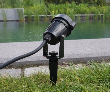 LED Gartenleuchte "CT-GS5" 5W, IP44, 230V, 1,5m Kabel+Erdspieß, warmweiß