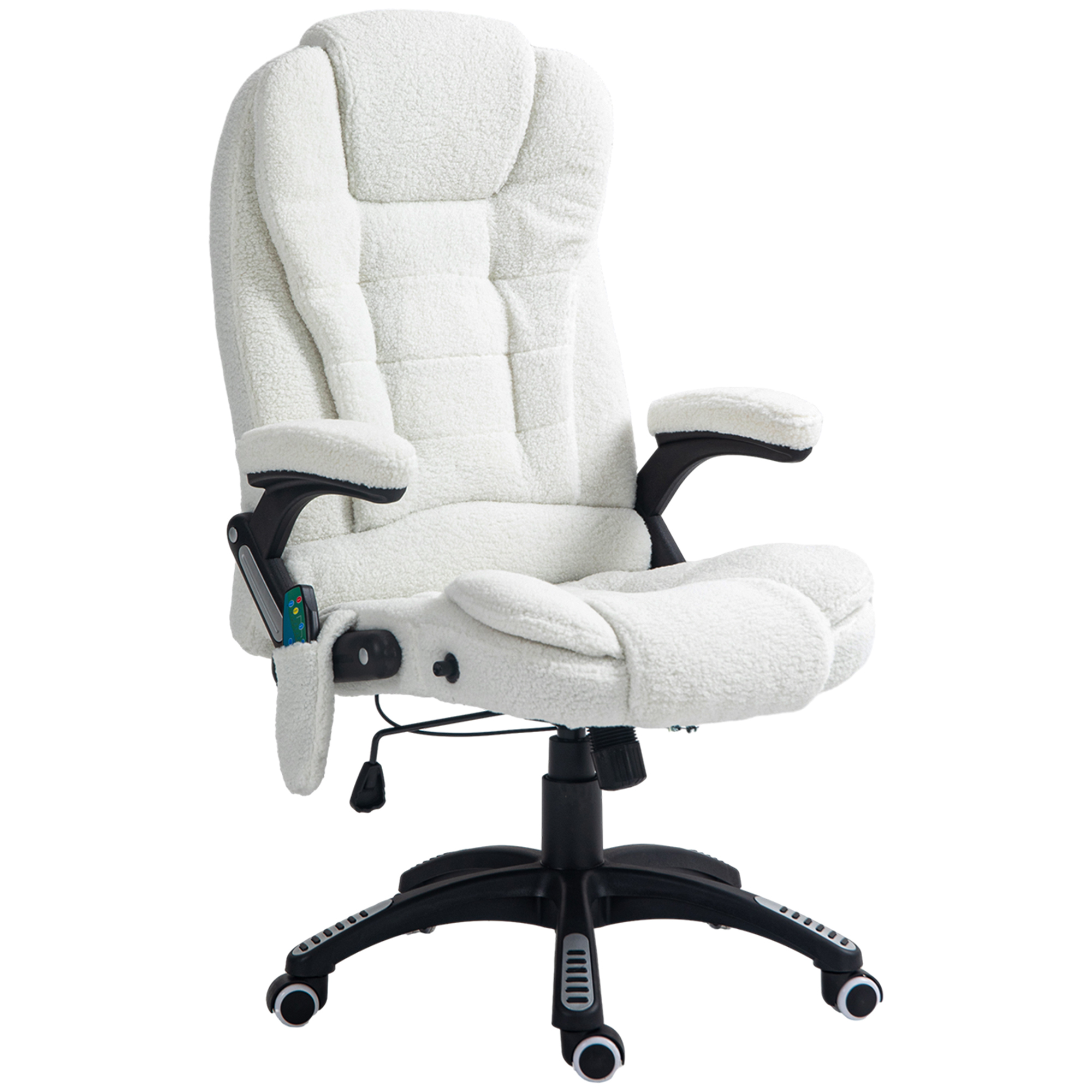 Bürosessel Massagefunktion Massagebürostuhl, Massagefunktion, höhenverstellbar, 67 x 74 x 107-116 cm, Weiß Bürosessel Massagefunktion Massagebürostuhl, Massagefunktion, höhenverstellbar, 67 x 74 x 107-116 cm, Weiß