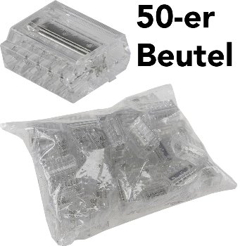 Steckbare Dosenklemmen, 50er Pack, 1-polig, 5 Klemmstellen, 1-2,5mm²