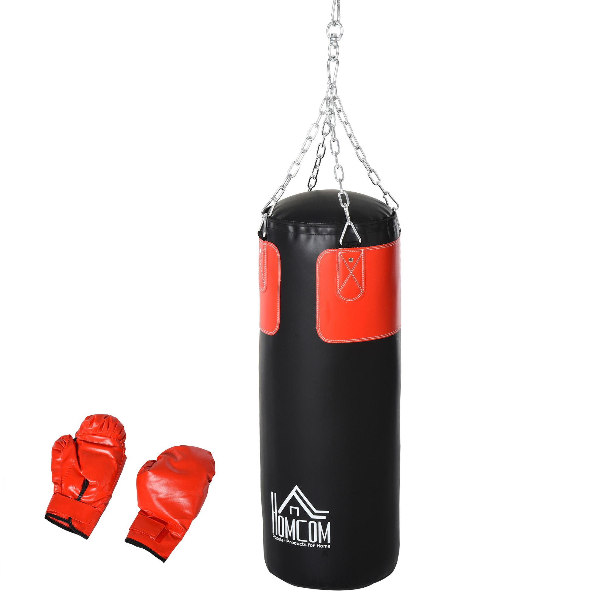 Boxsack-Set Box-Set mit Boxhandschuhen Gefüllt Set für Erwachsene Jugendlichen Hanging Boxing Heavy Bag 16 KG Ø30 x 120 cm Schwarz+Rot Boxsack-Set Box-Set mit Boxhandschuhen Gefüllt Set für Erwachsene Jugendlichen Hanging Boxing Heavy Bag 16 KG Ø30 x 120 cm Schwarz+Rot