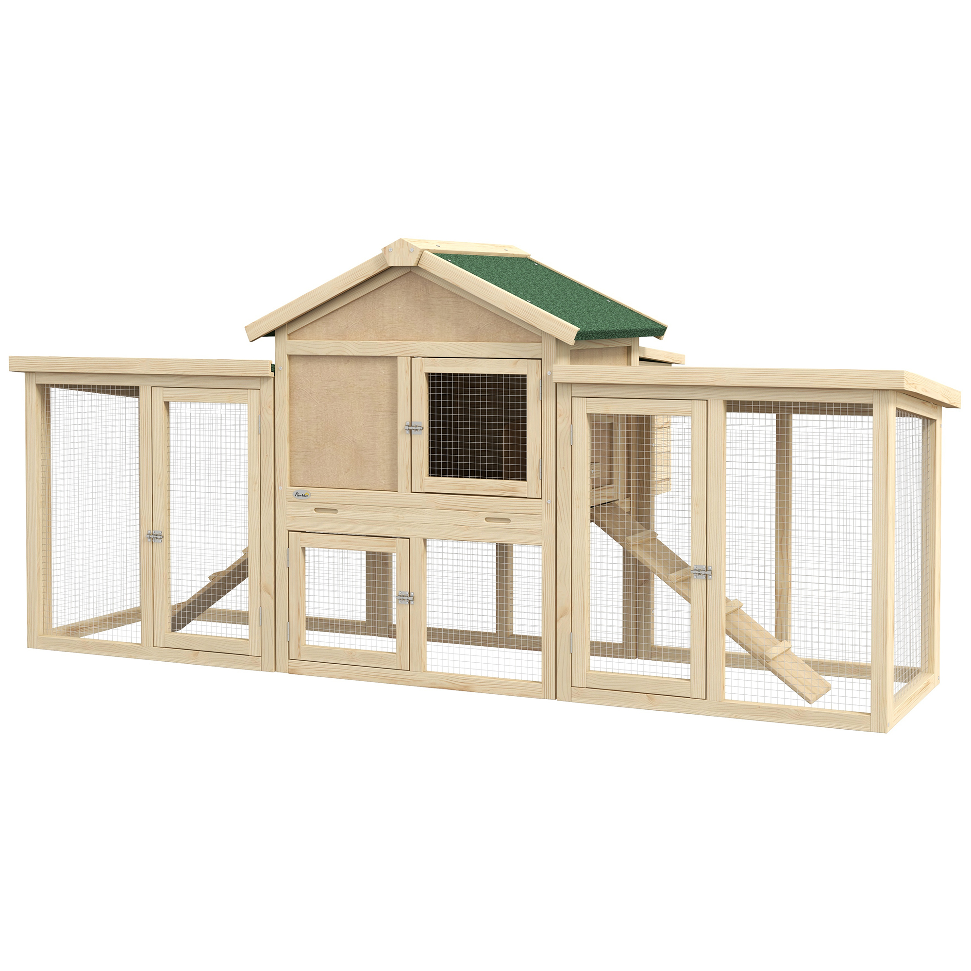 Hühnerstall mit Freigehege, inkl. Nistkasten, Rampe und Bodenwanne Tannenholz Naturholz Hühnerstall mit Freigehege, inkl. Nistkasten, Rampe und Bodenwanne Tannenholz Naturholz